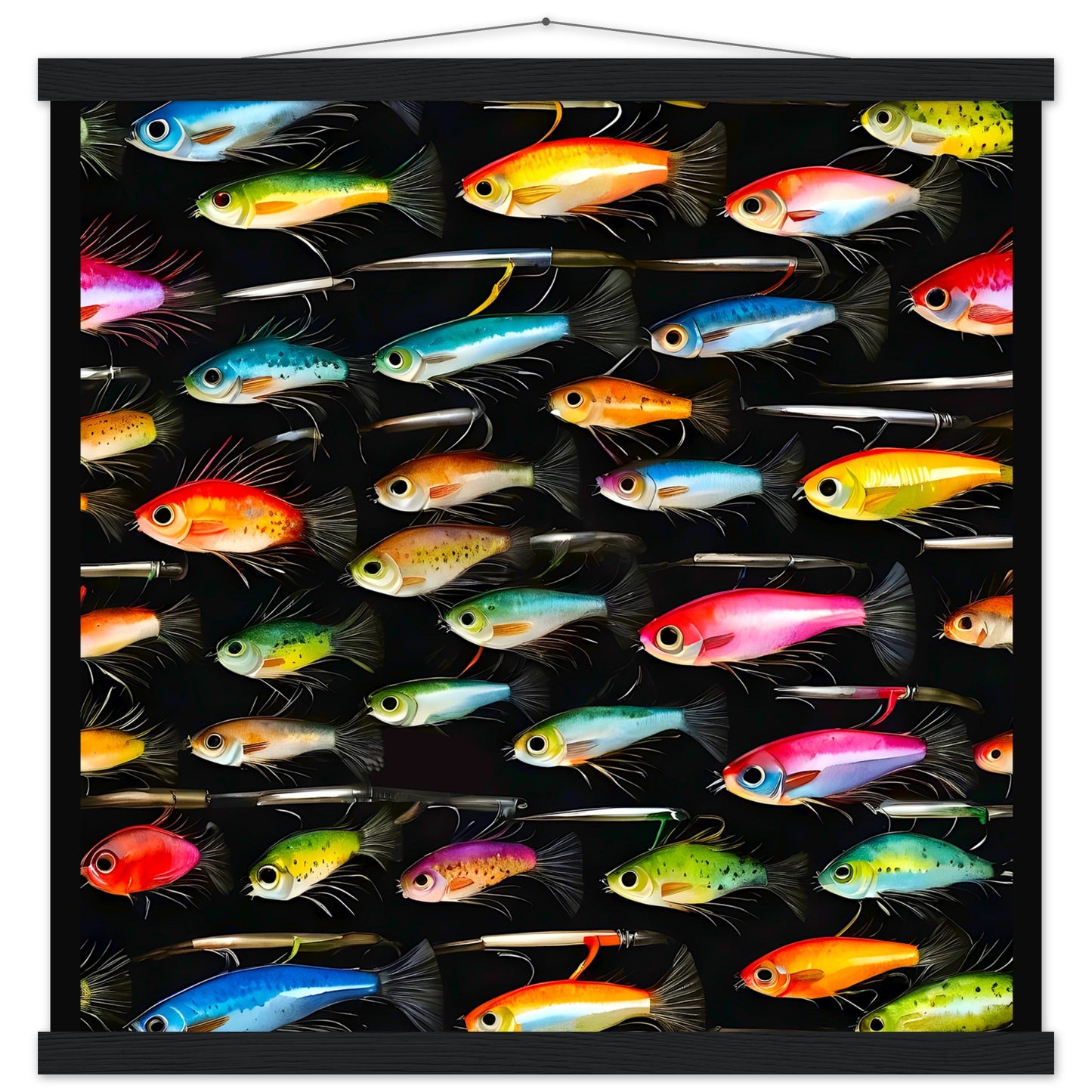 Fishing Lures || Premium Semi-Glossy Paper Poster with Hanger