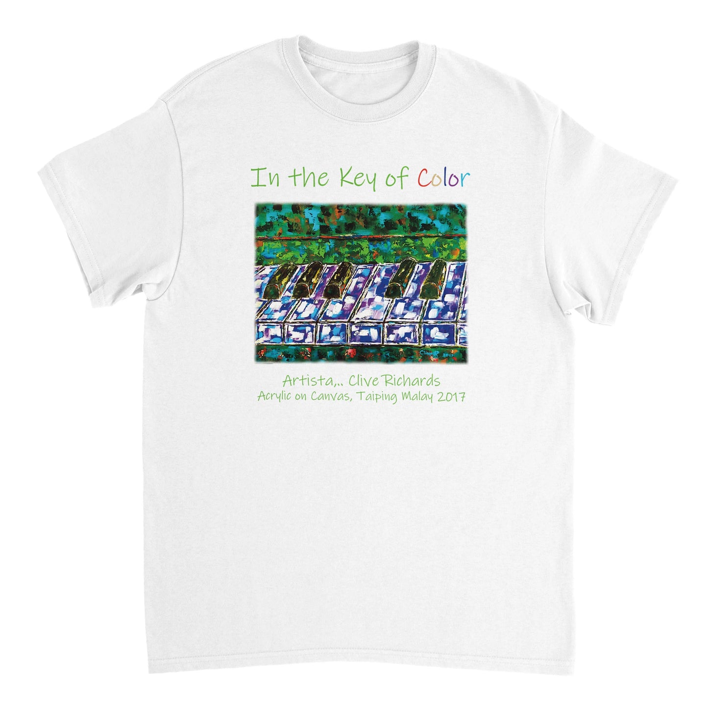 In The Key of Color Artista Clive || Schweres Unisex-T-Shirt mit Rundhalsausschnitt