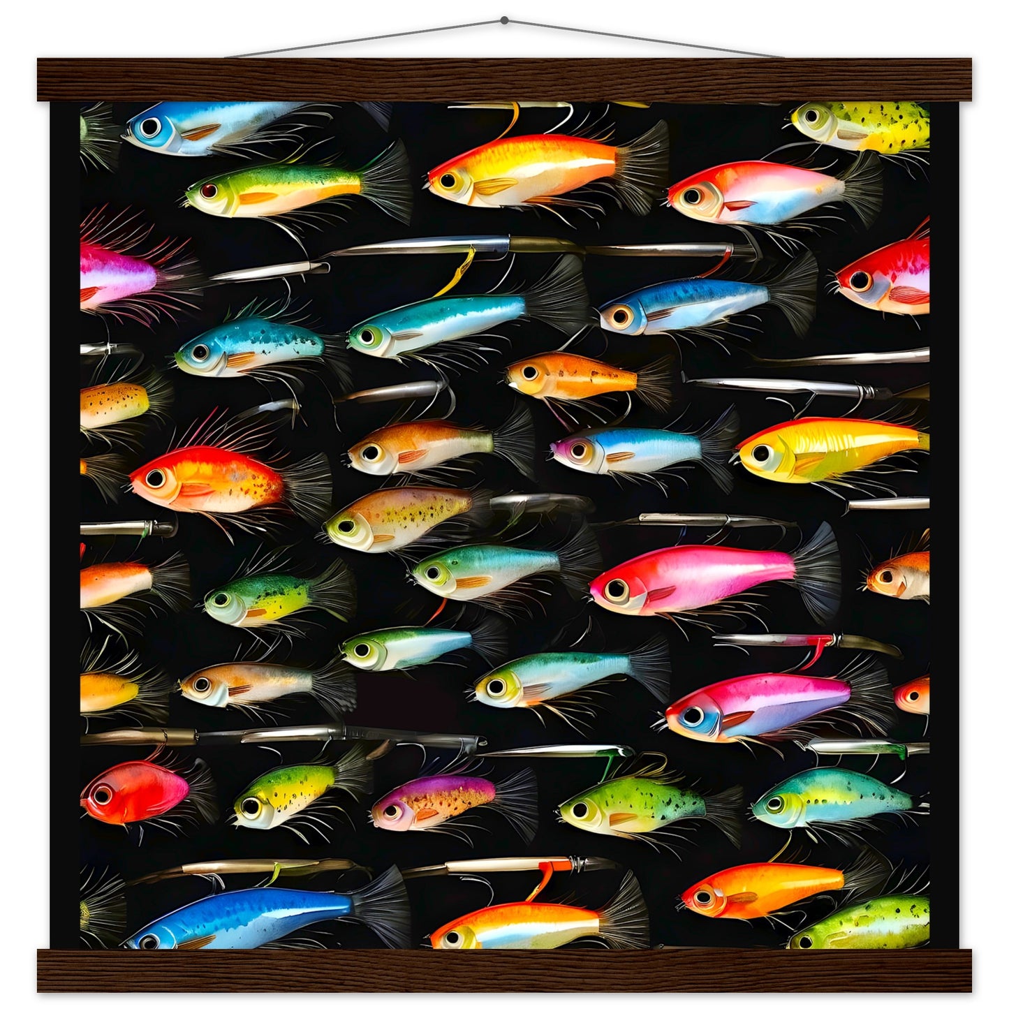 Fishing Lures || Premium Semi-Glossy Paper Poster with Hanger