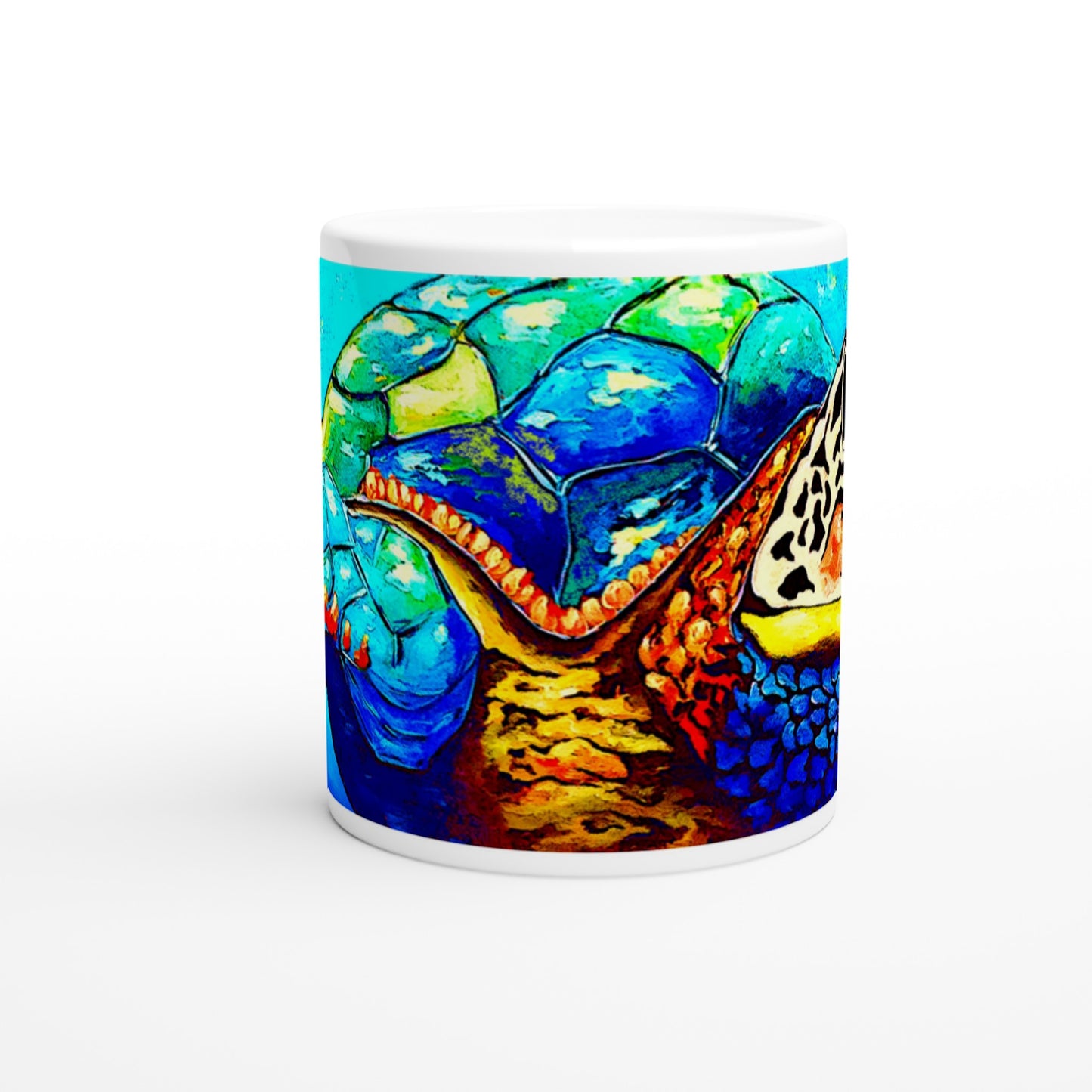 Tropische Schildkröte || Weiße 11oz Keramiktasse