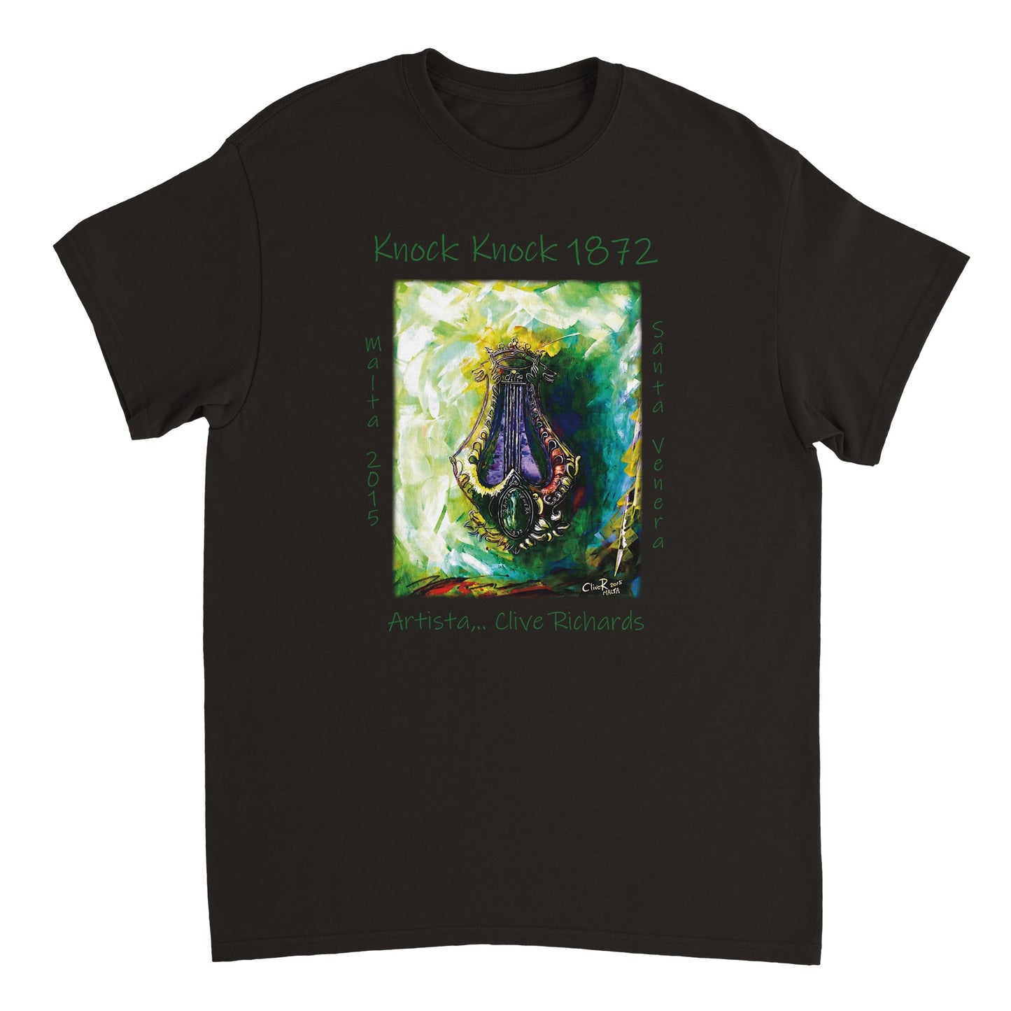 Knock Knock 1872 Künstler Clive || Schweres Unisex-T-Shirt mit Rundhalsausschnitt
