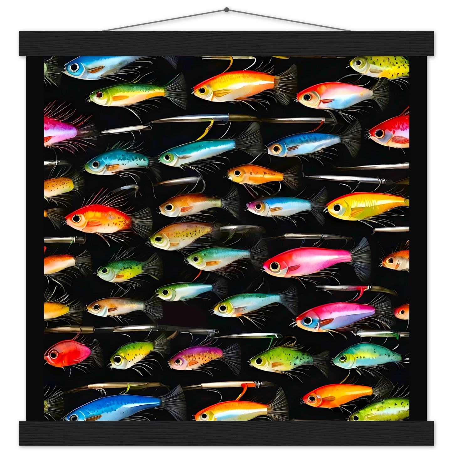 Fishing Lures || Premium Semi-Glossy Paper Poster with Hanger