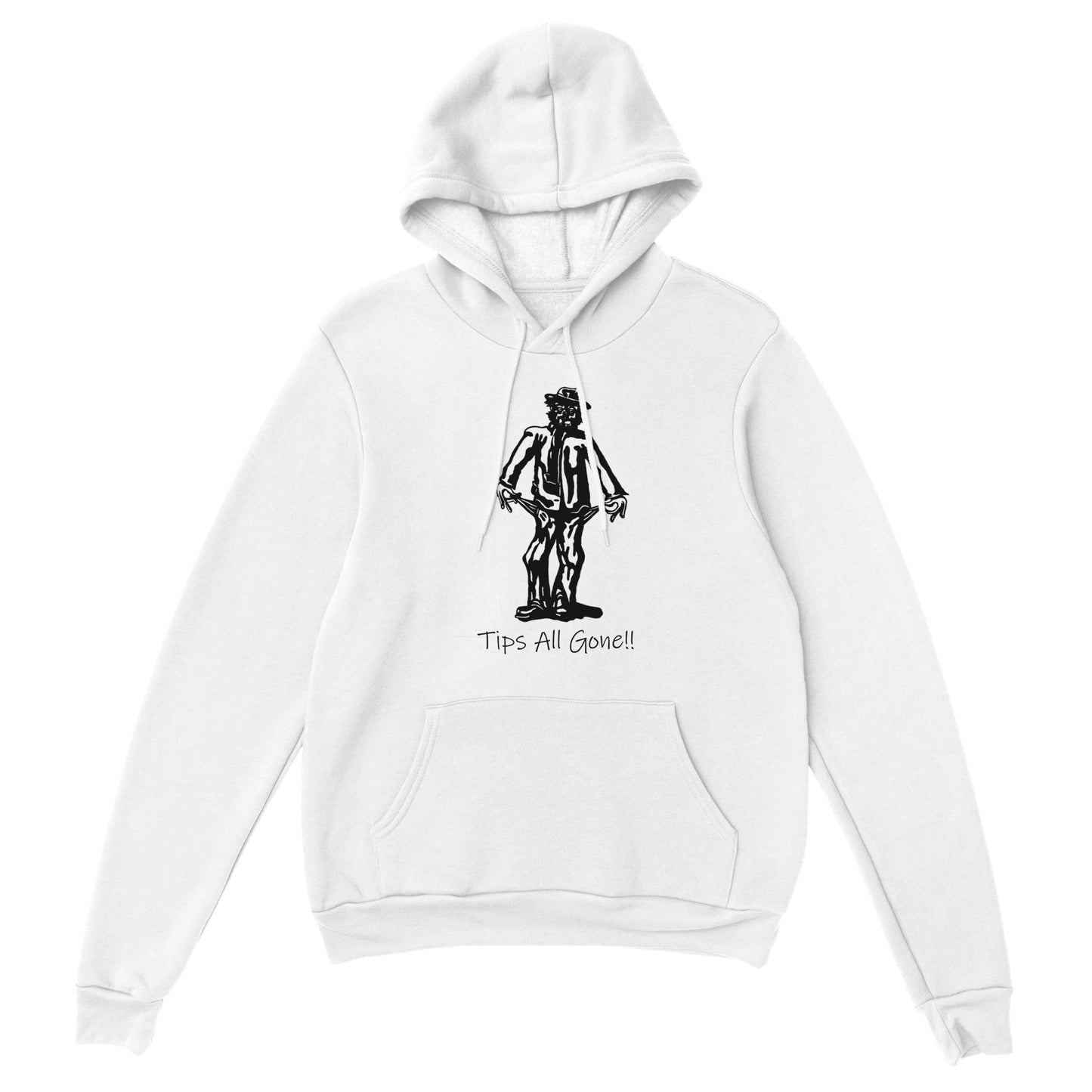 Trinkgeld, alles weg!! Schwarz || Klassischer Unisex-Pullover-Hoodie
