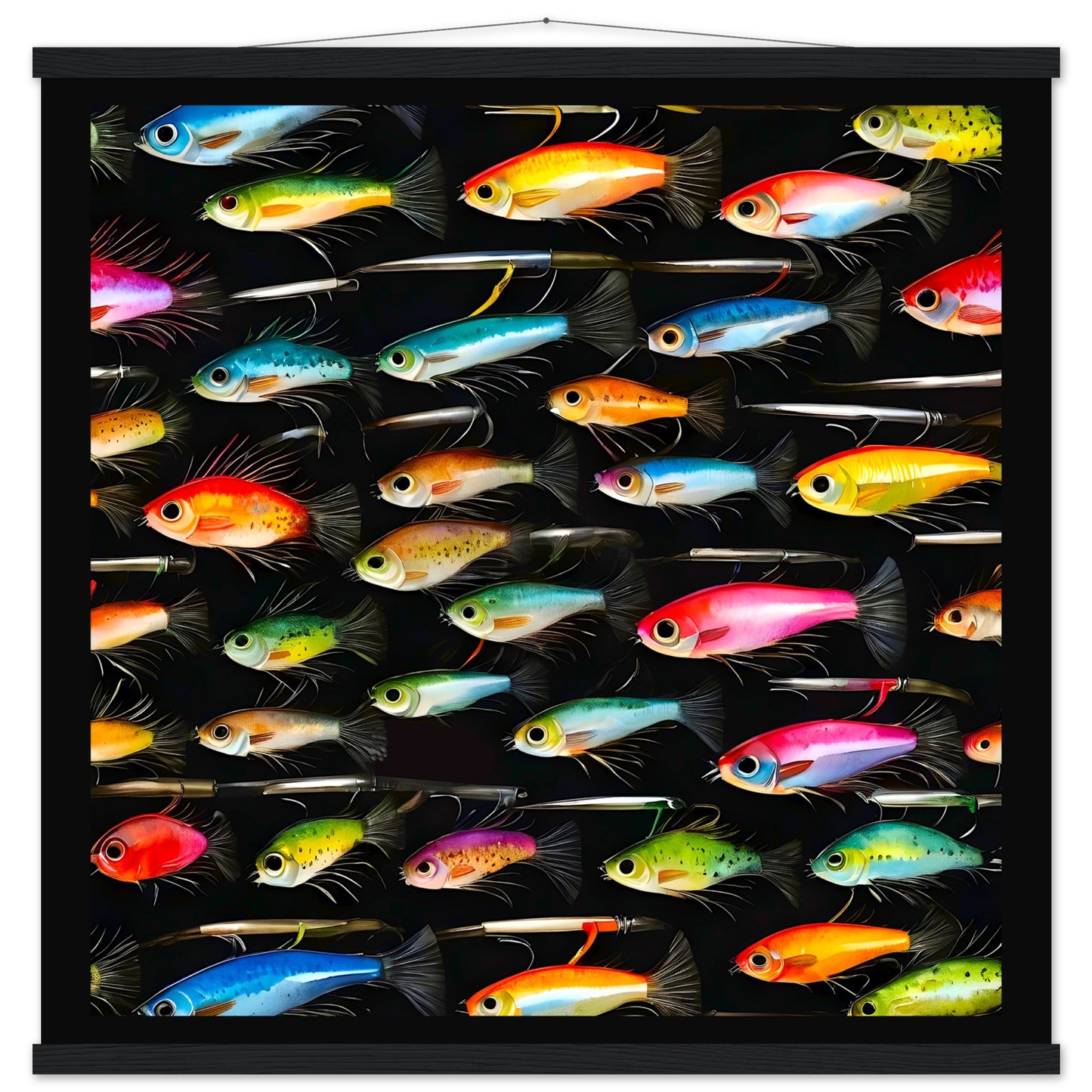Fishing Lures || Premium Semi-Glossy Paper Poster with Hanger