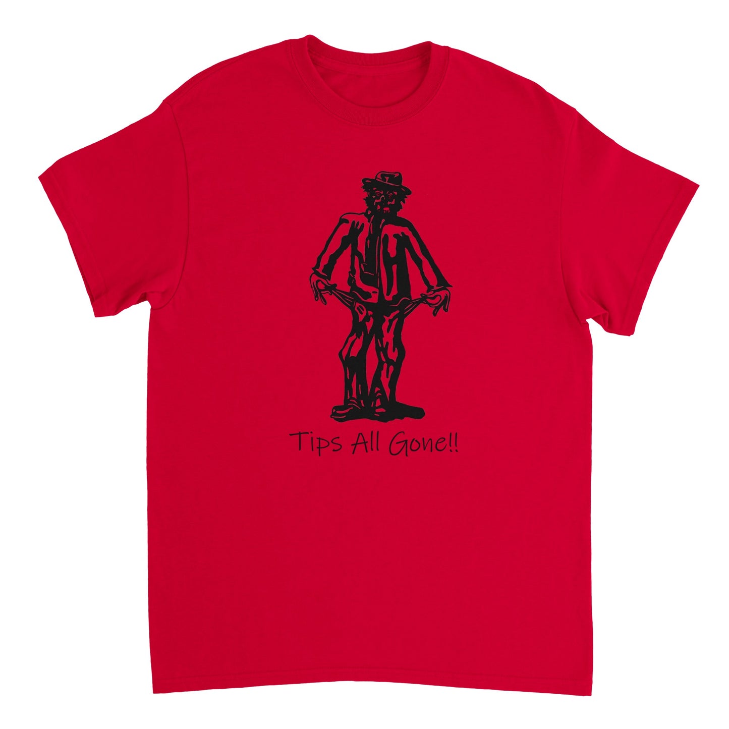 Tipps All Gone Black!! || Schweres Unisex-T-Shirt mit Rundhalsausschnitt