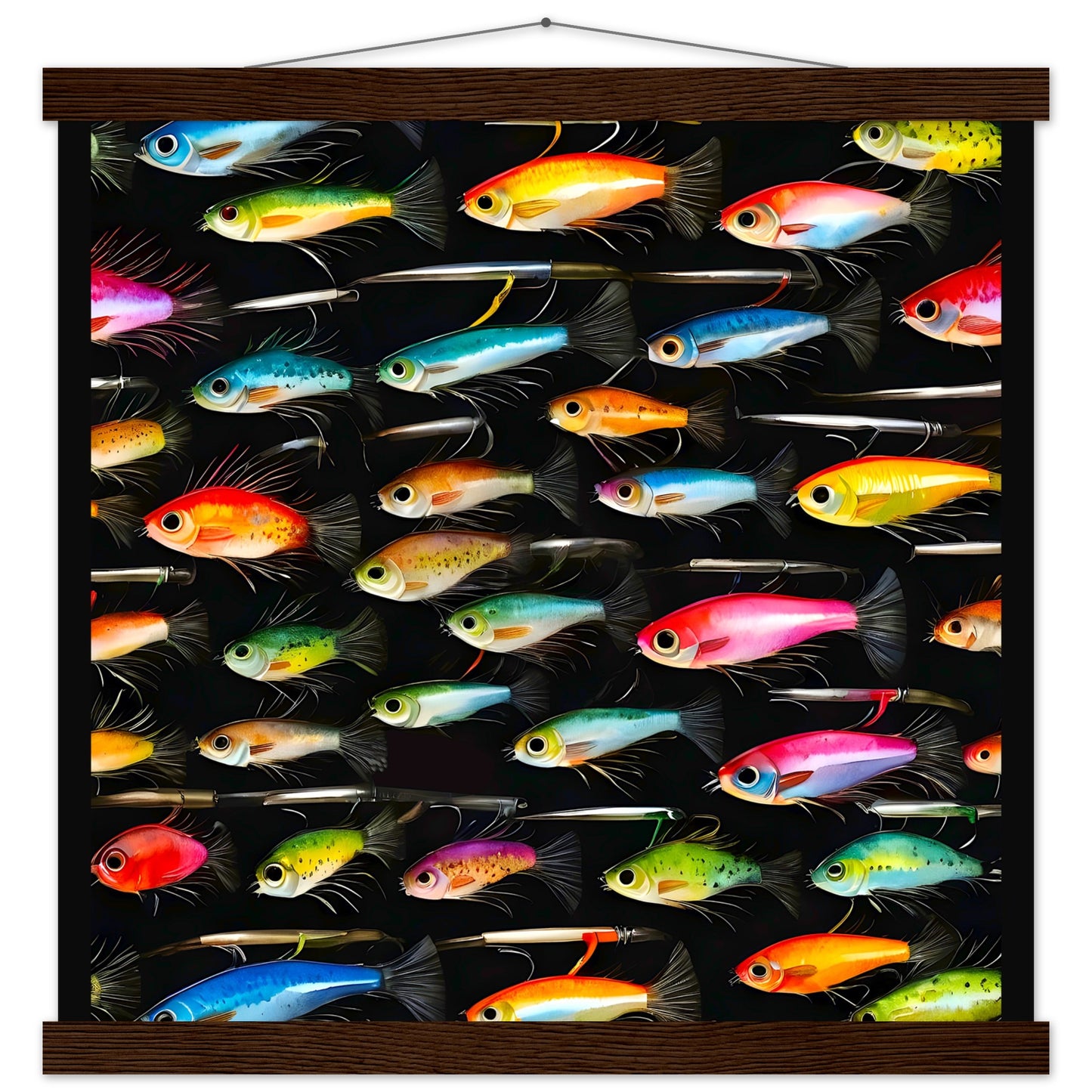 Fishing Lures || Premium Semi-Glossy Paper Poster with Hanger