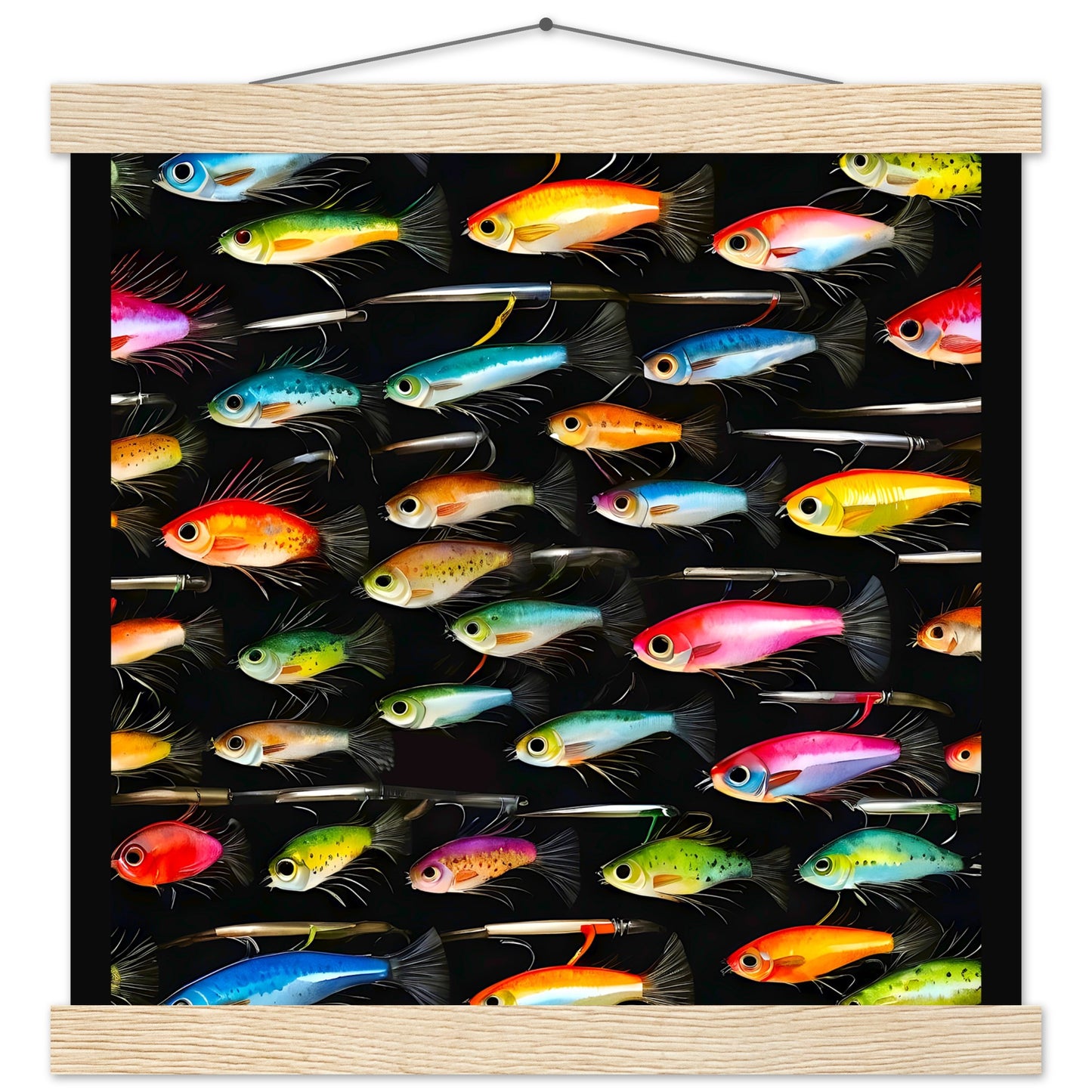 Fishing Lures || Premium Semi-Glossy Paper Poster with Hanger