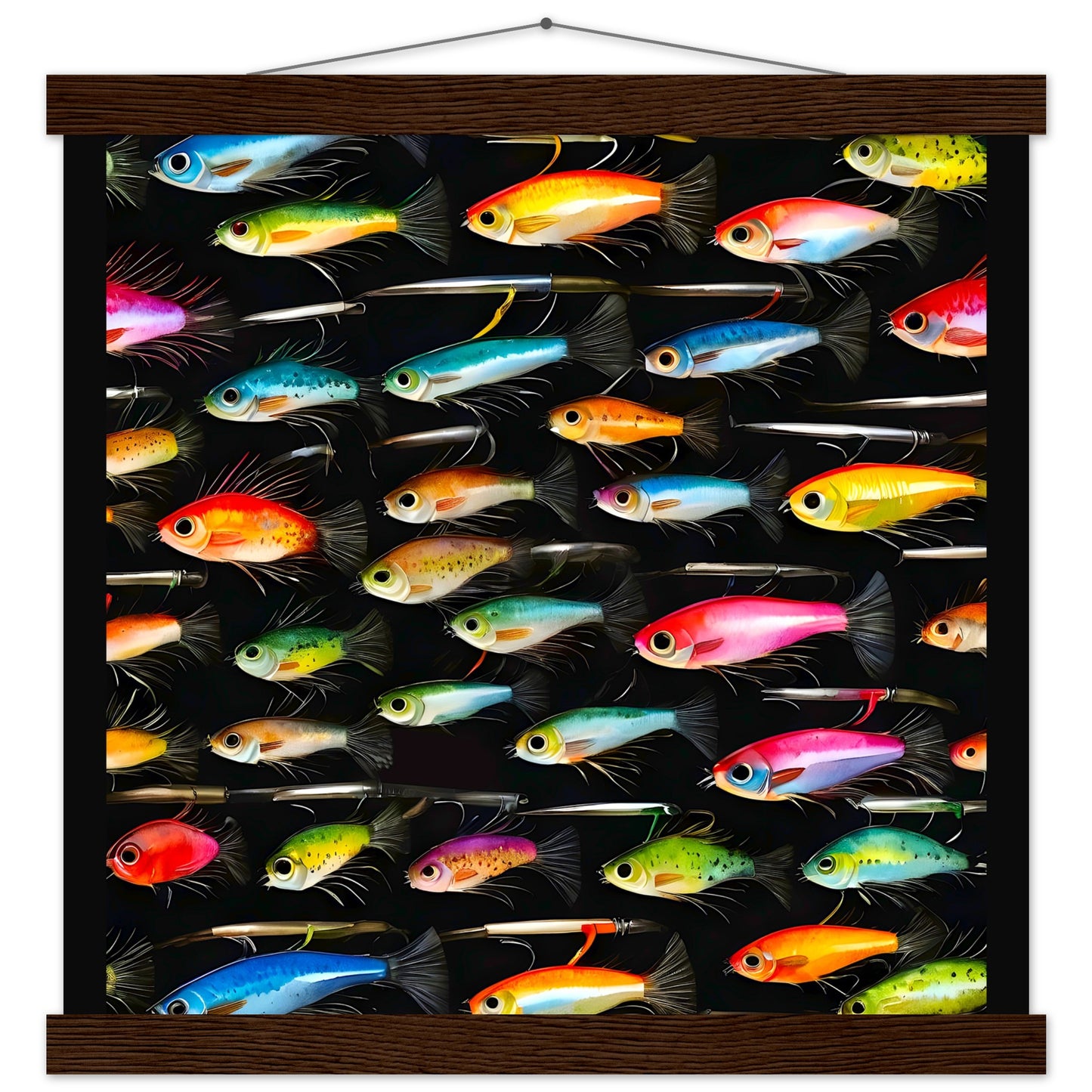 Fishing Lures || Premium Semi-Glossy Paper Poster with Hanger