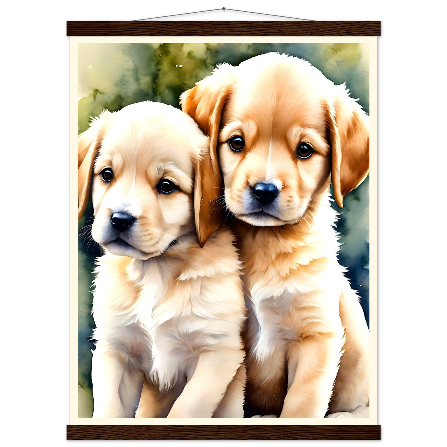 Happy Puppy's || Premium Matte Paper Poster with Hanger