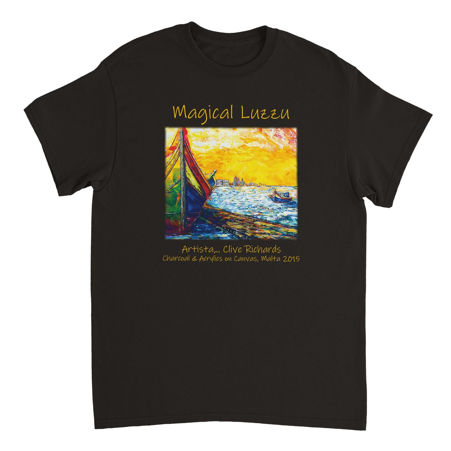 Magischer Luzzu Artista Clive || Schweres Unisex-T-Shirt mit Rundhalsausschnitt