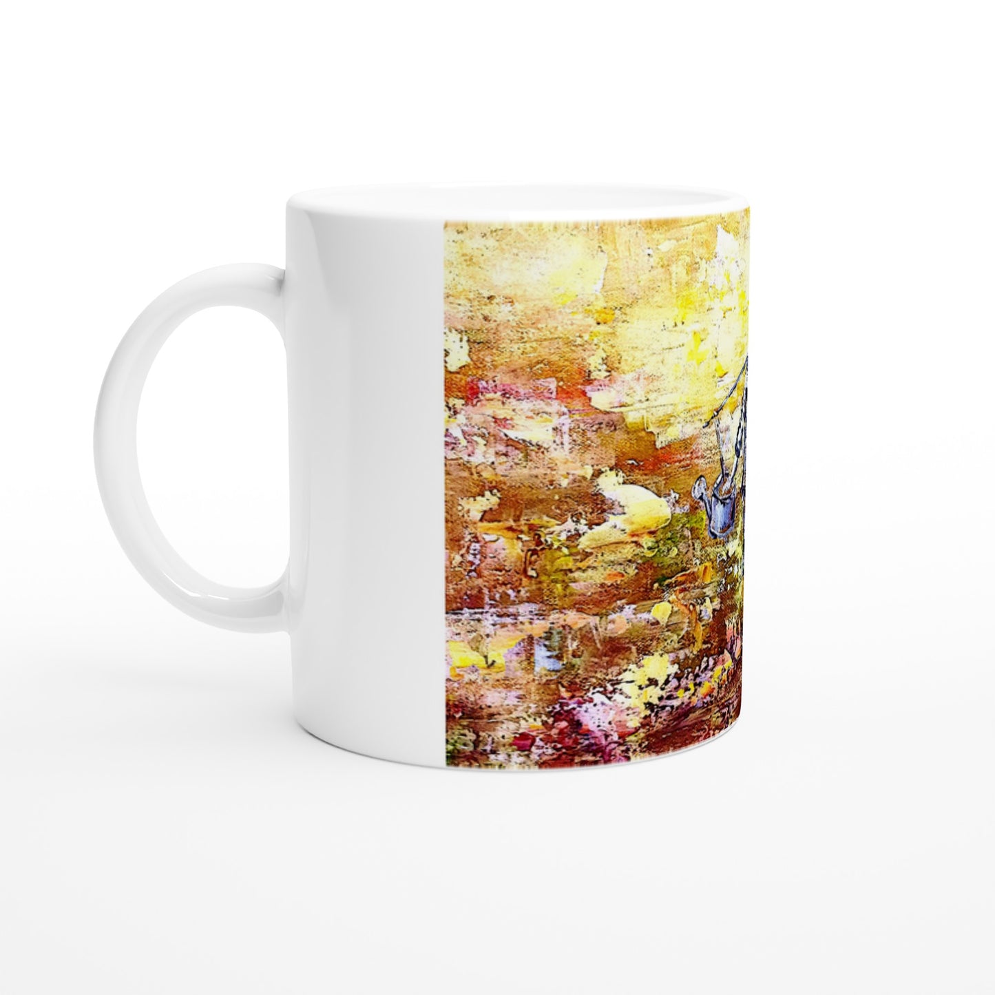 Hart arbeiten || Weiße 11oz Keramiktasse
