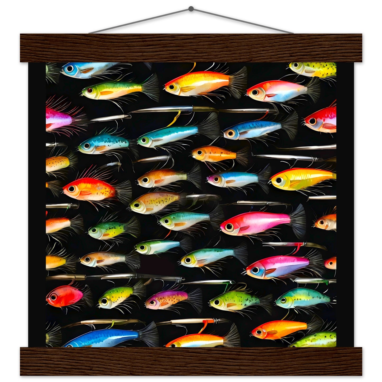 Fishing Lures || Premium Semi-Glossy Paper Poster with Hanger