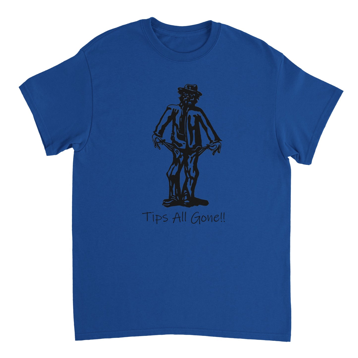 Tipps All Gone Black!! || Schweres Unisex-T-Shirt mit Rundhalsausschnitt