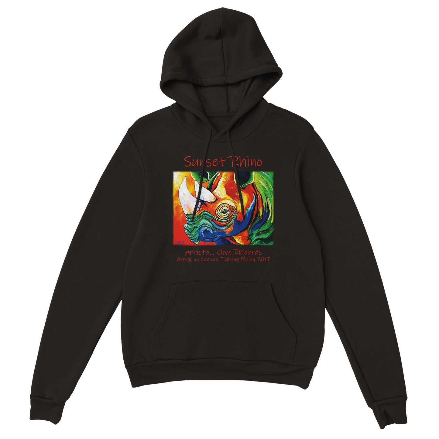 Sonnenuntergang Nashorn Artista Clive || Klassischer Unisex-Pullover-Hoodie