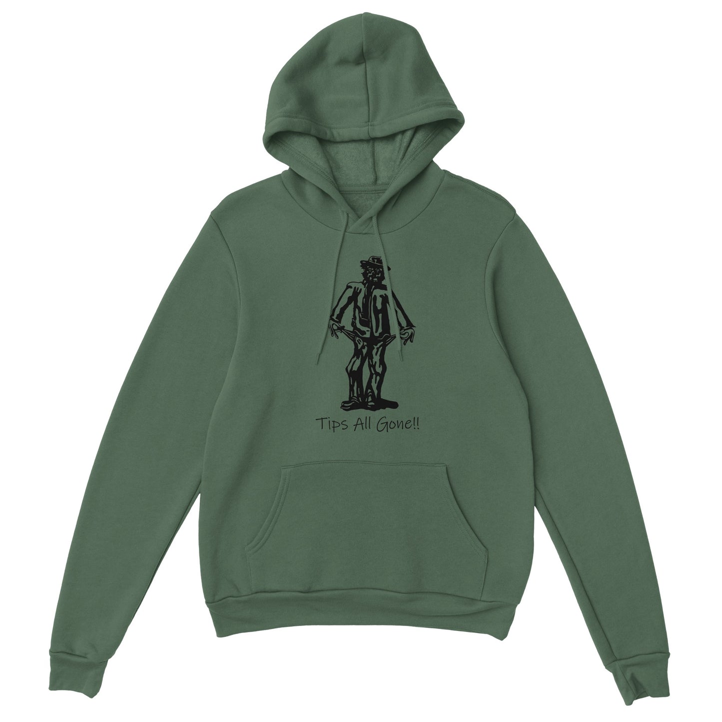 Trinkgeld, alles weg!! Schwarz || Klassischer Unisex-Pullover-Hoodie