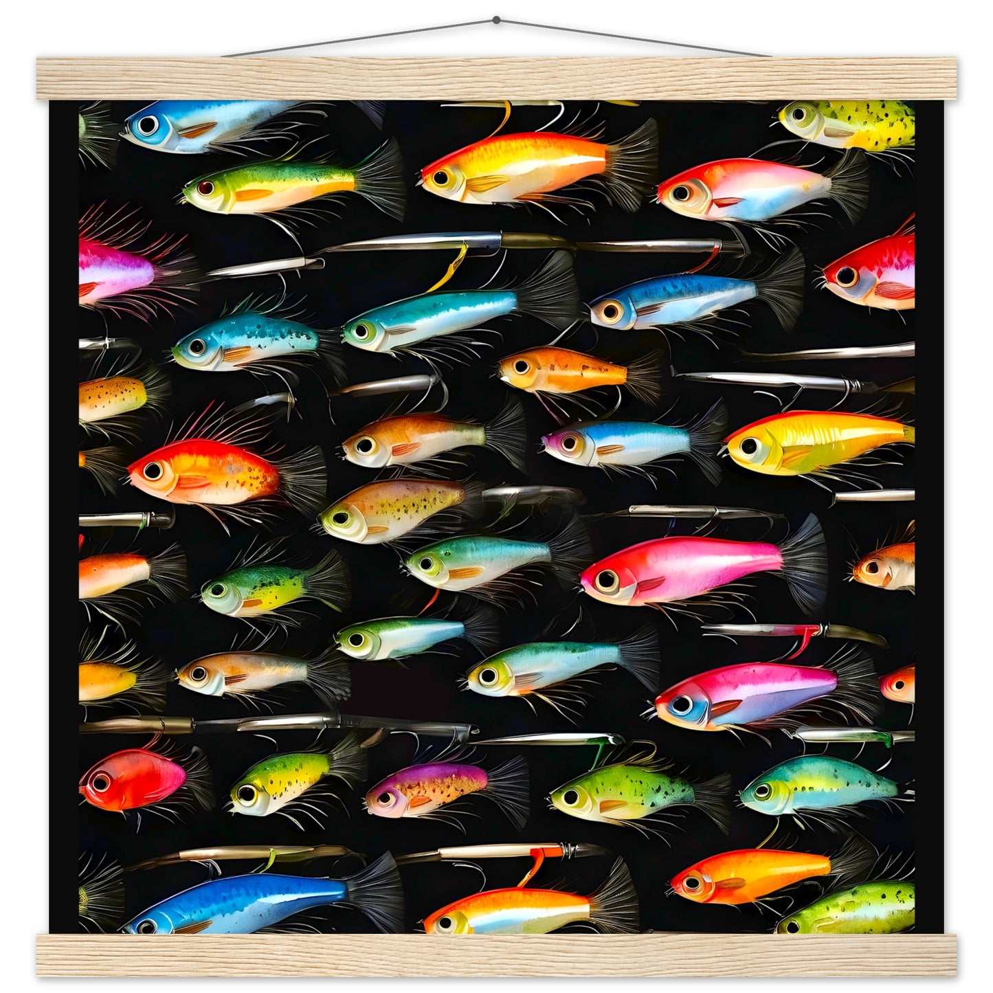 Fishing Lures || Premium Semi-Glossy Paper Poster with Hanger