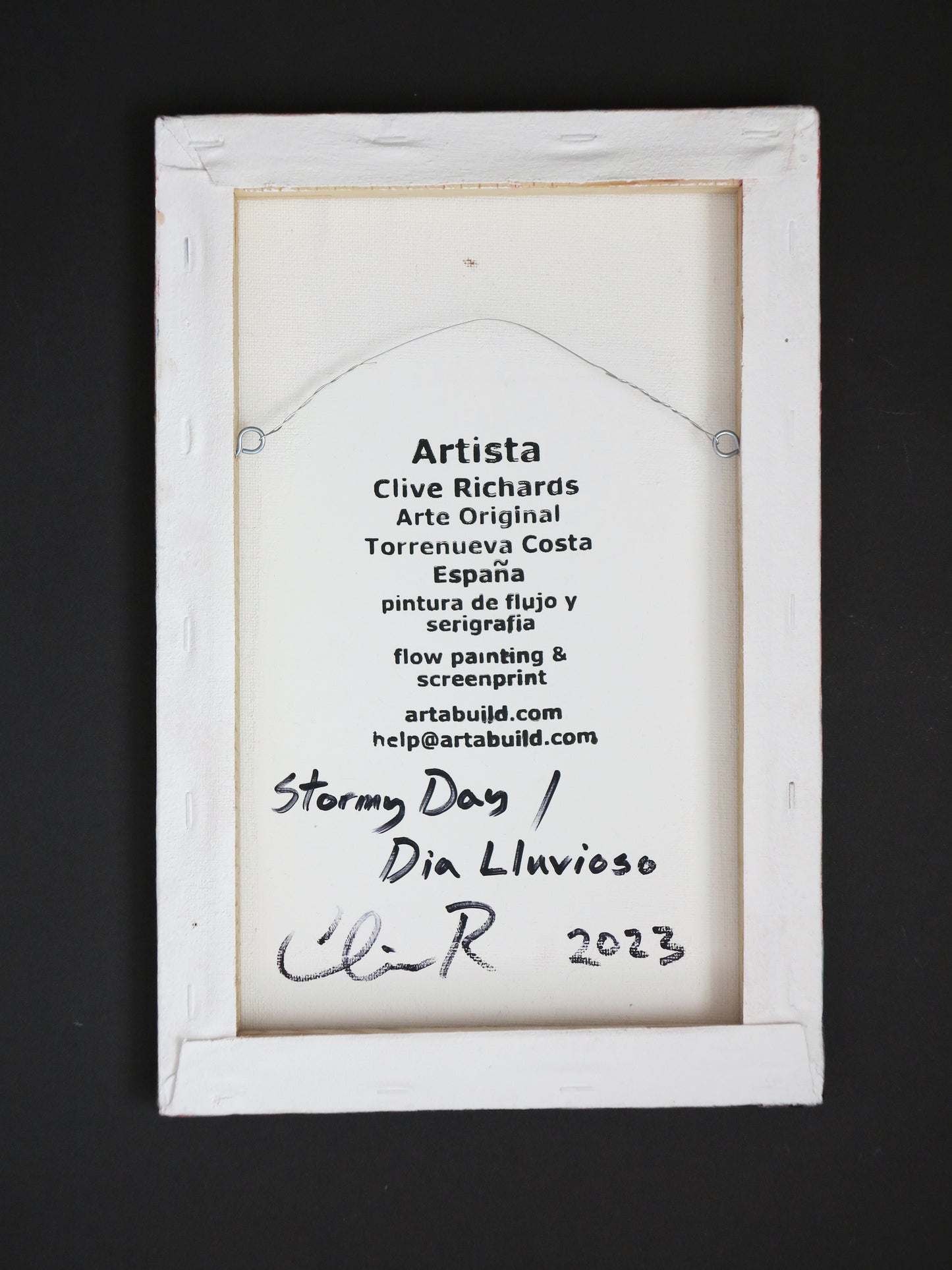 Stürmischer Tag / Dia Lluvioso, Torrenueva Costa || Originalkunst Artabuild-Künstler Clive Richards