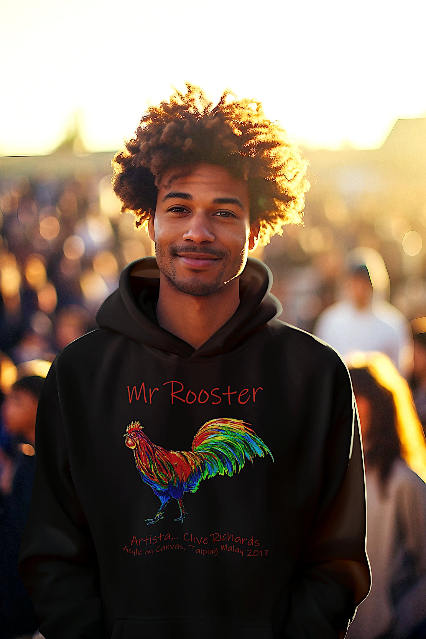 Mr Rooster Artista Clive || Klassischer Unisex-Pullover-Hoodie