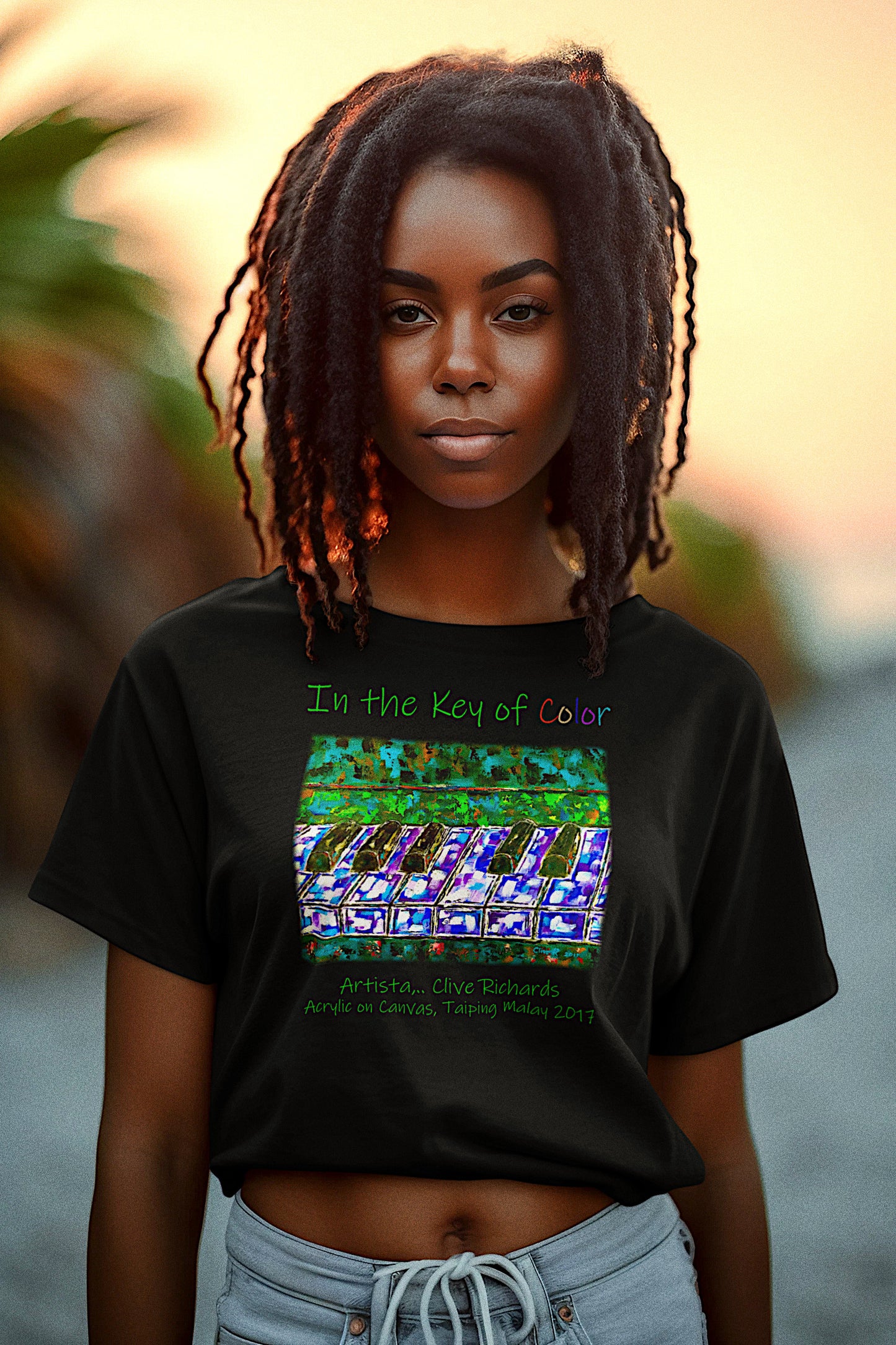 In The Key of Color Artista Clive || Schweres Unisex-T-Shirt mit Rundhalsausschnitt