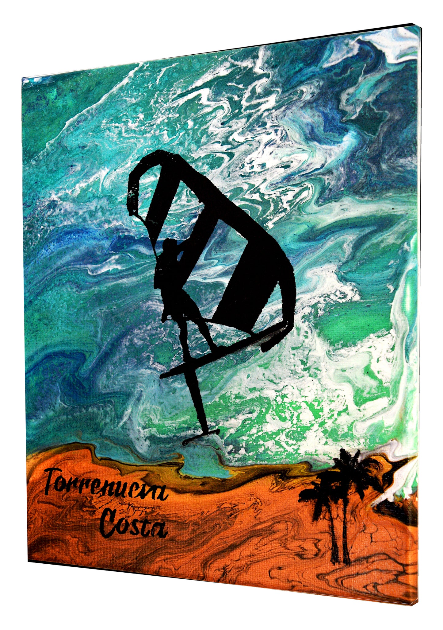 Nachtflug / Vuelo Nocturno, Torrenueva Costa || Originalkunst Artabuild-Künstler Clive Richards