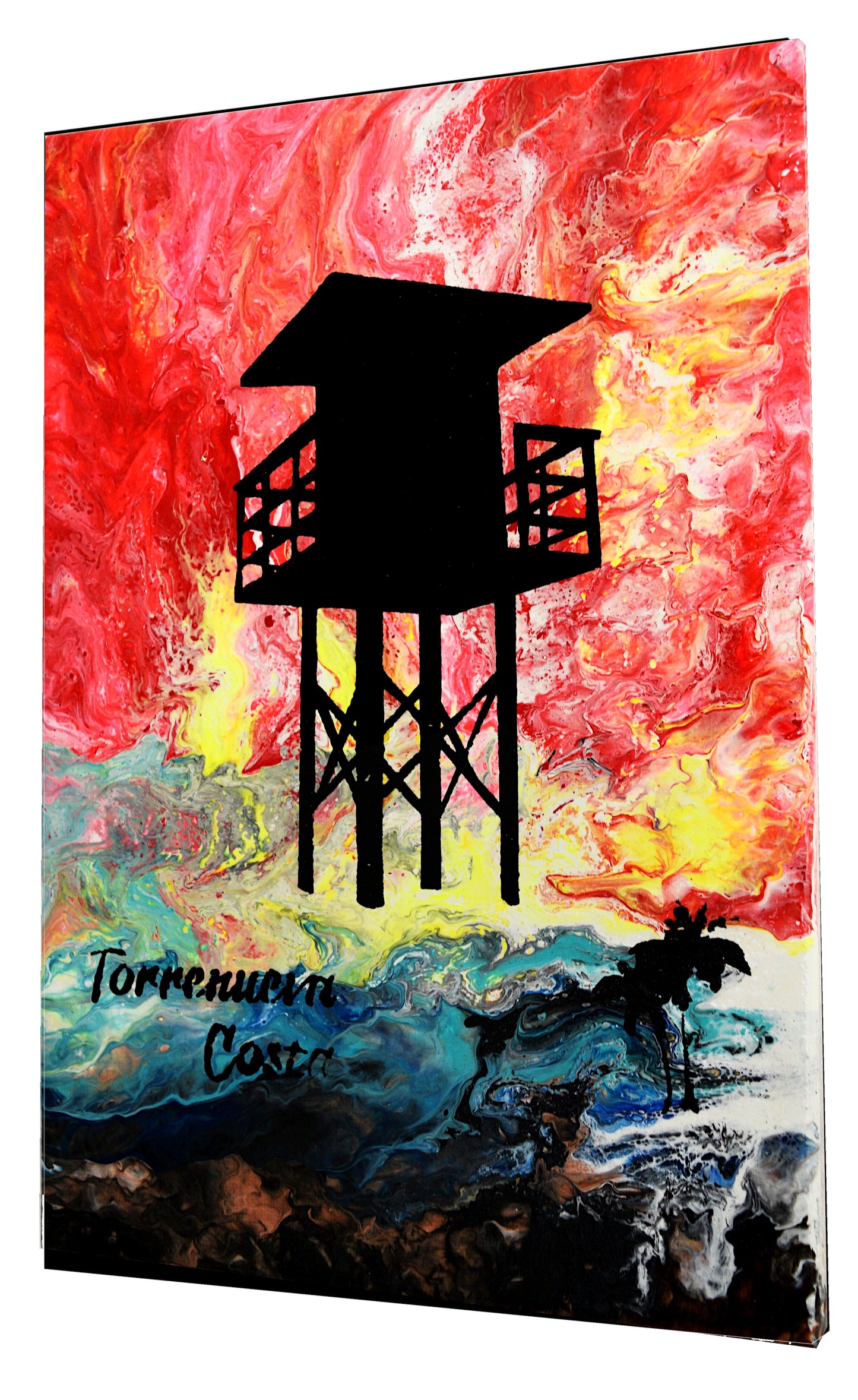 Stürmischer Tag / Dia Lluvioso, Torrenueva Costa || Originalkunst Artabuild-Künstler Clive Richards