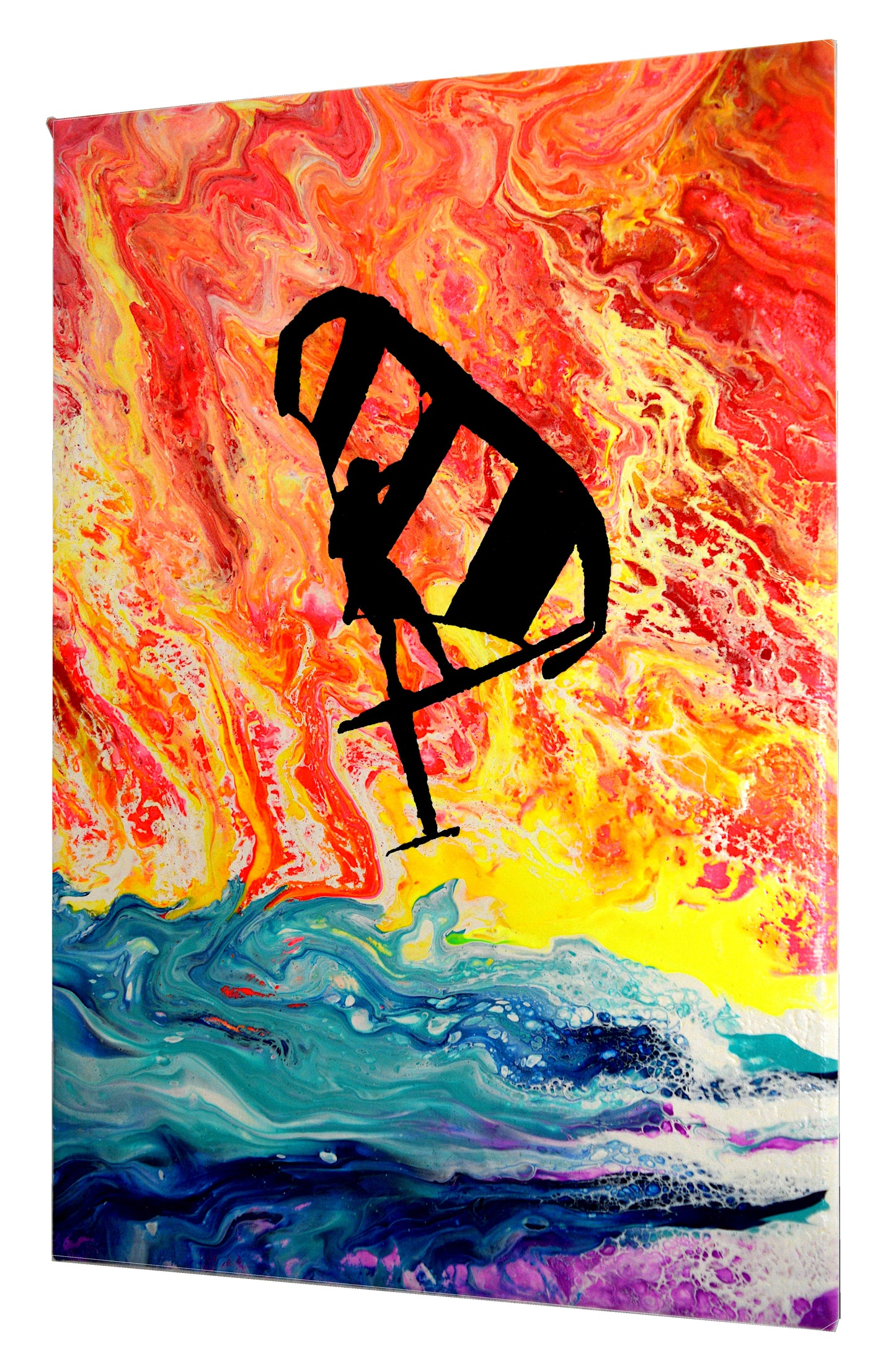 Sonnenuntergangsflug / Vuelo al Atardecer || Originalkunst Artabuild-Künstler Clive Richards