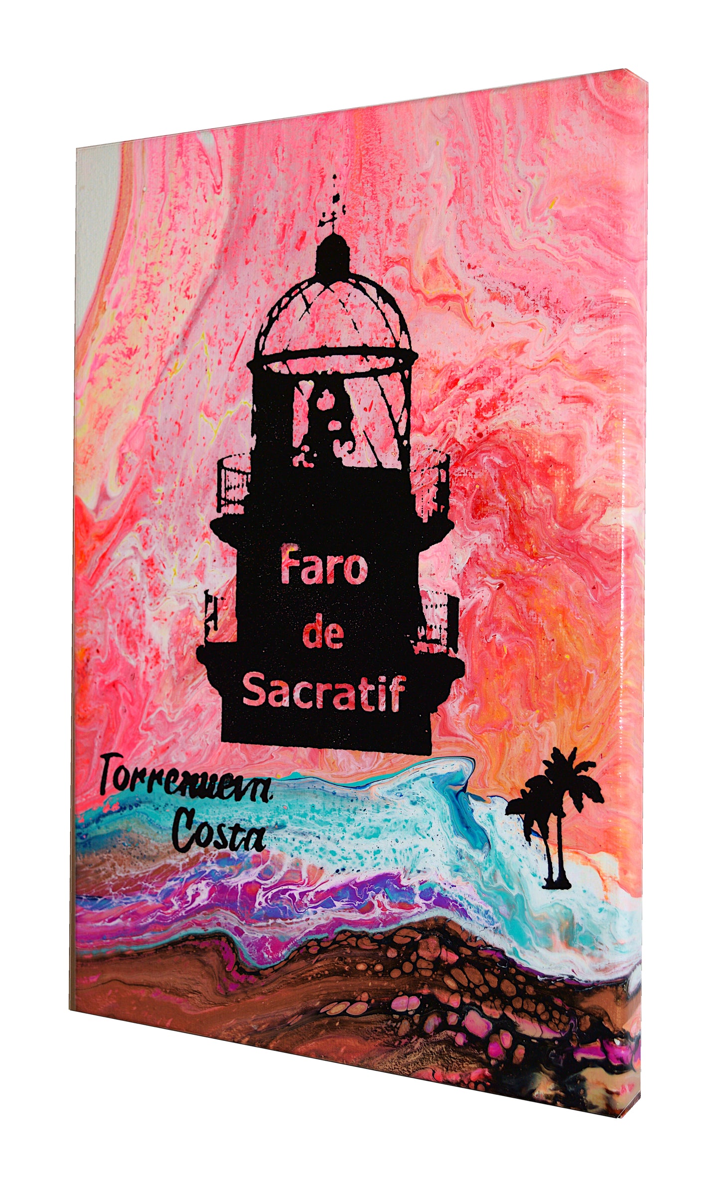 Faro de Sacratif #2 / Torrenueva Costa || Originalkunst Artabuild-Künstler Clive Richards
