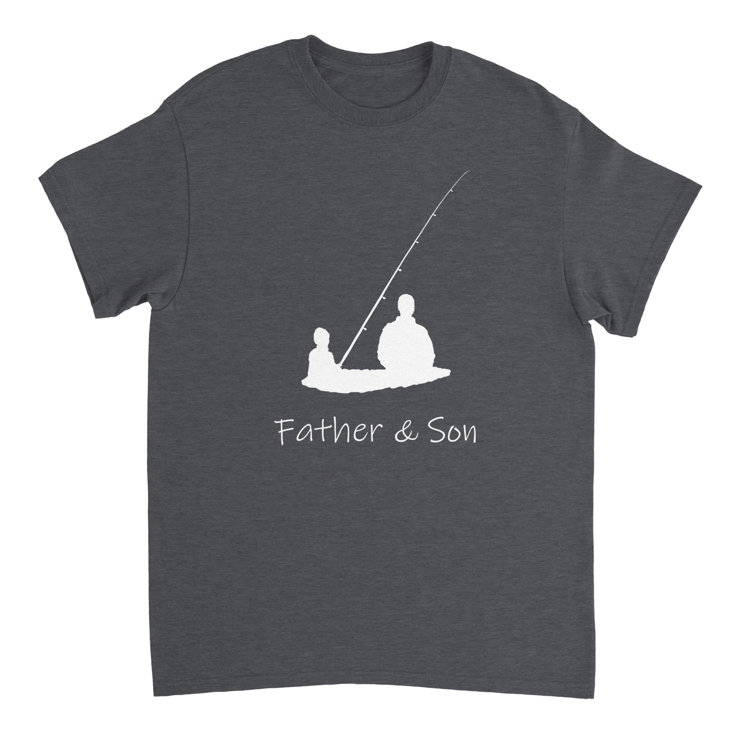 Vater und Sohn || Schweres Unisex-T-Shirt mit Rundhalsausschnitt