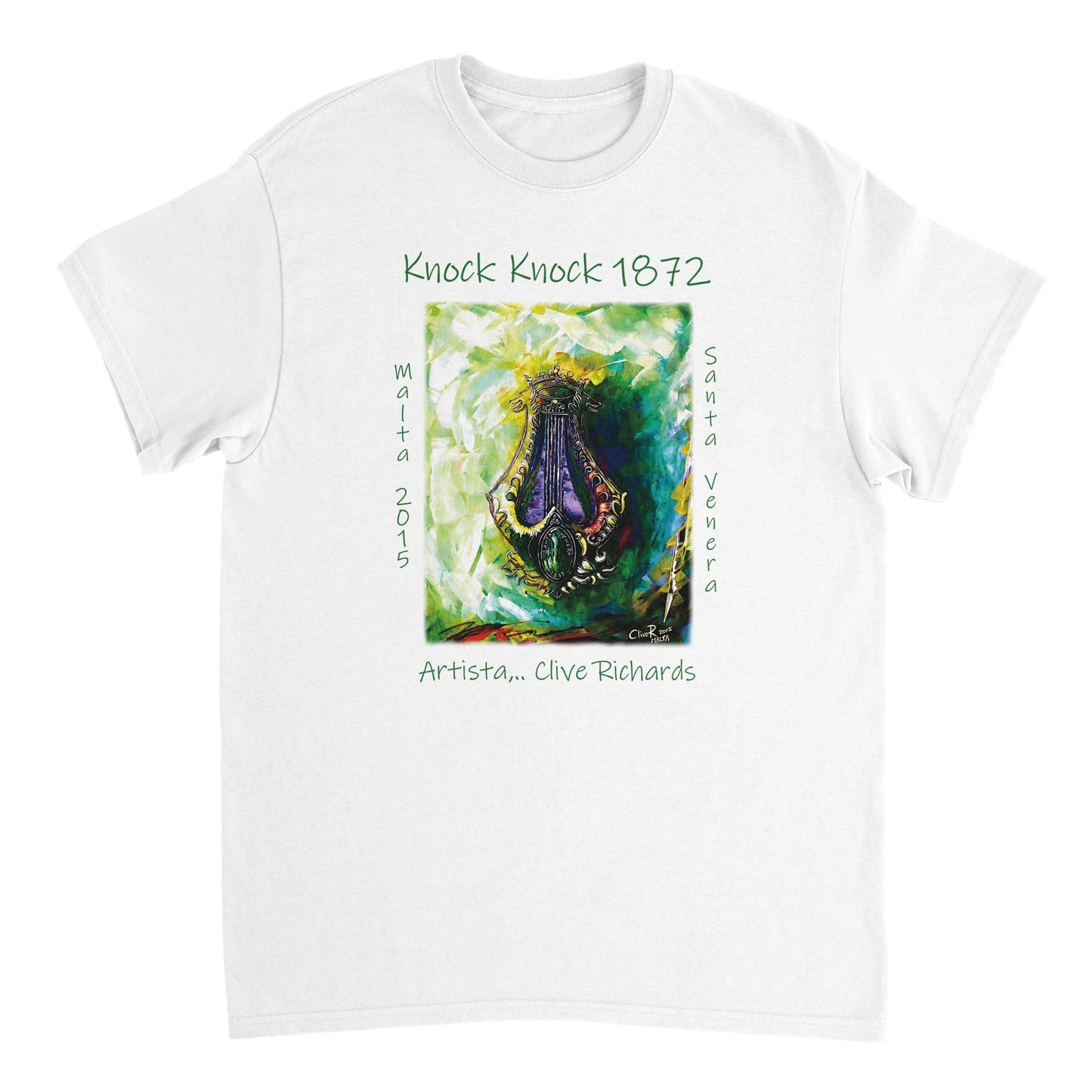 Knock Knock 1872 Künstler Clive || Schweres Unisex-T-Shirt mit Rundhalsausschnitt