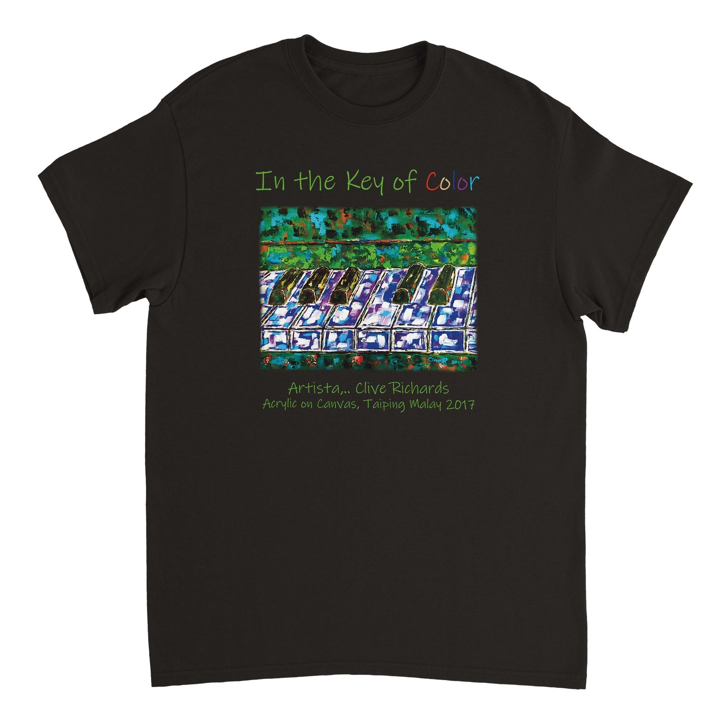 In The Key of Color Artista Clive || Schweres Unisex-T-Shirt mit Rundhalsausschnitt