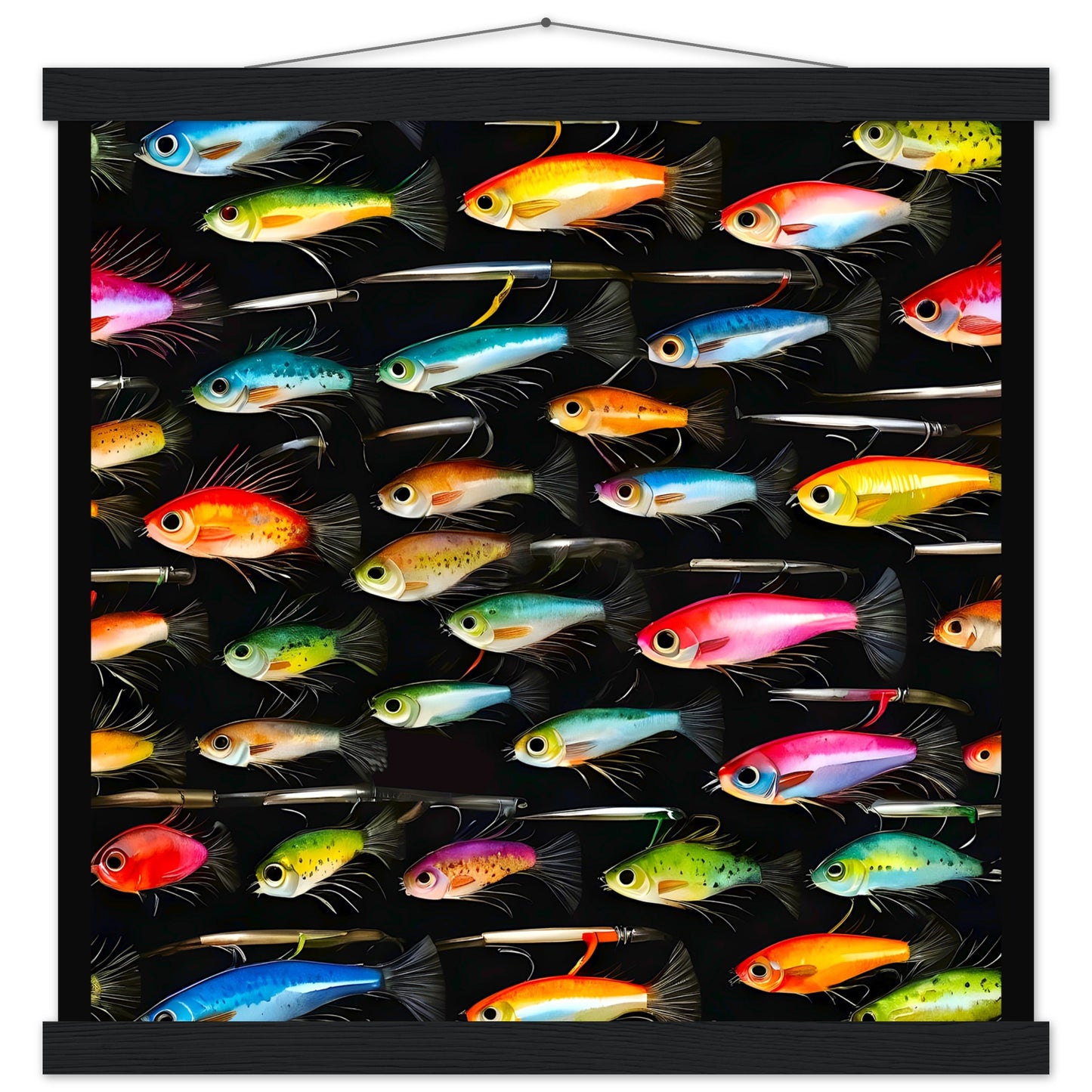 Fishing Lures || Premium Semi-Glossy Paper Poster with Hanger