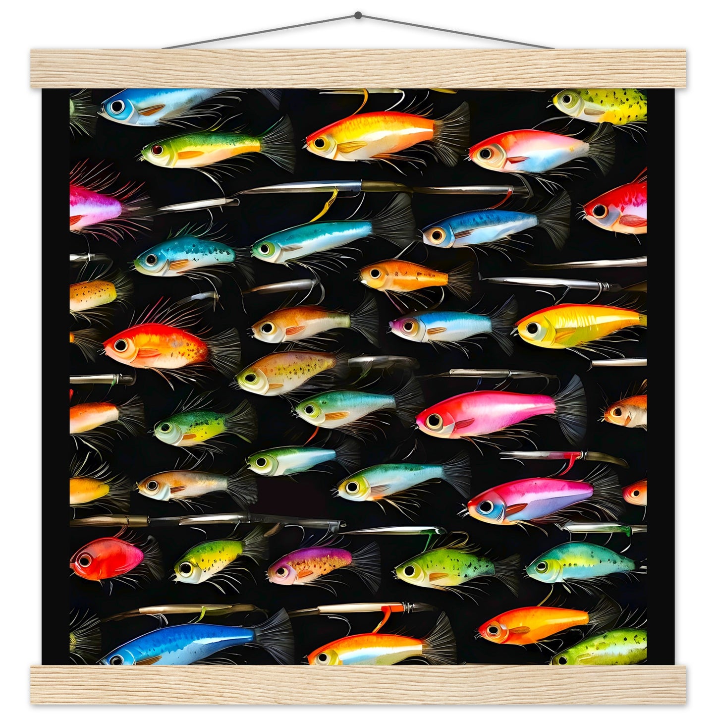 Fishing Lures || Premium Semi-Glossy Paper Poster with Hanger