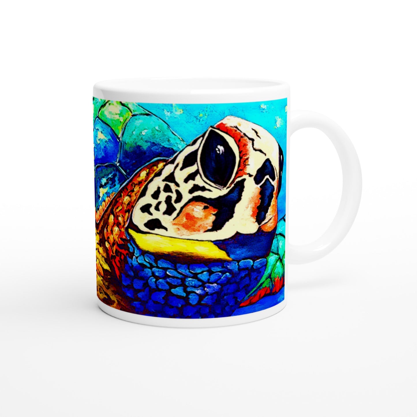 Tropische Schildkröte || Weiße 11oz Keramiktasse
