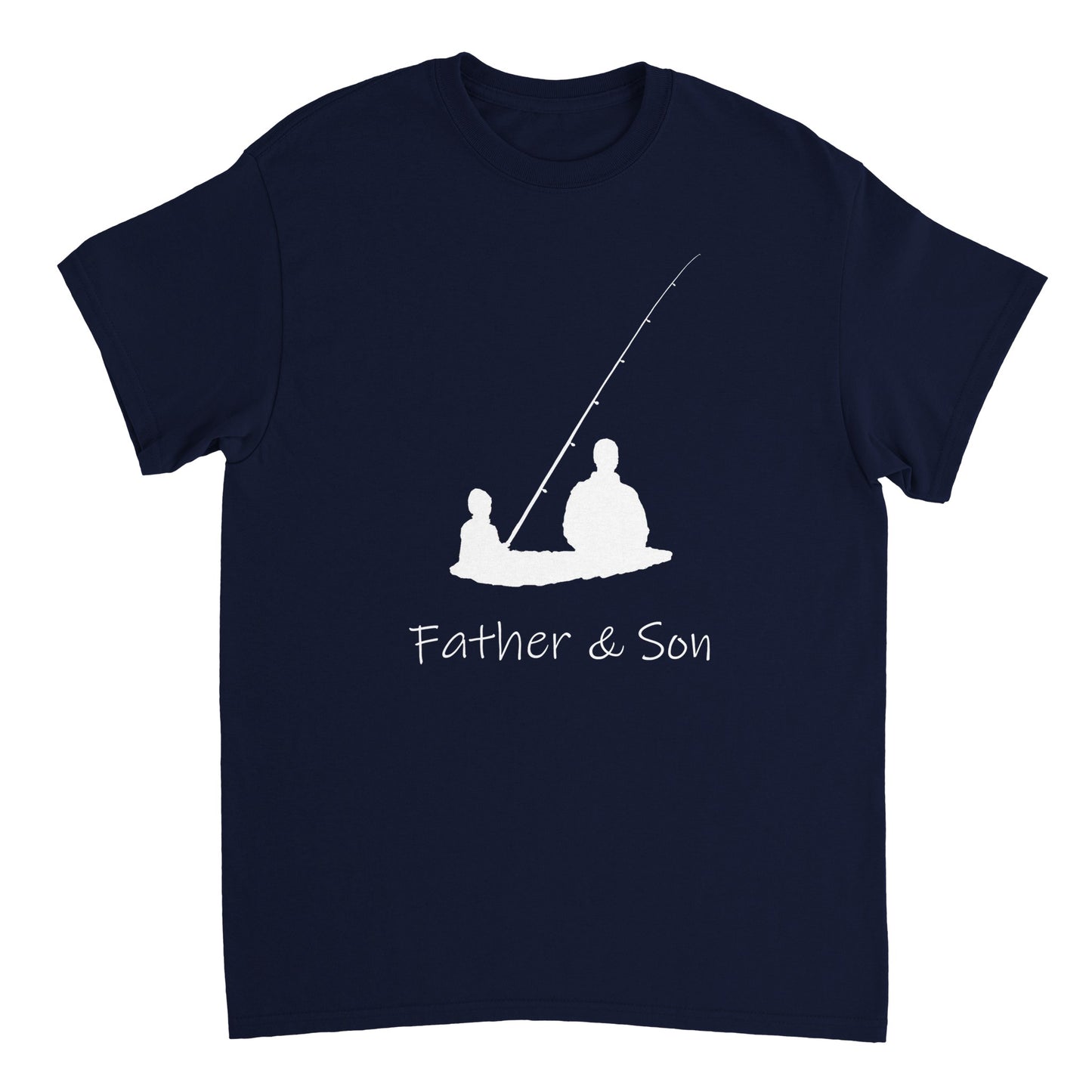 Vater und Sohn || Schweres Unisex-T-Shirt mit Rundhalsausschnitt