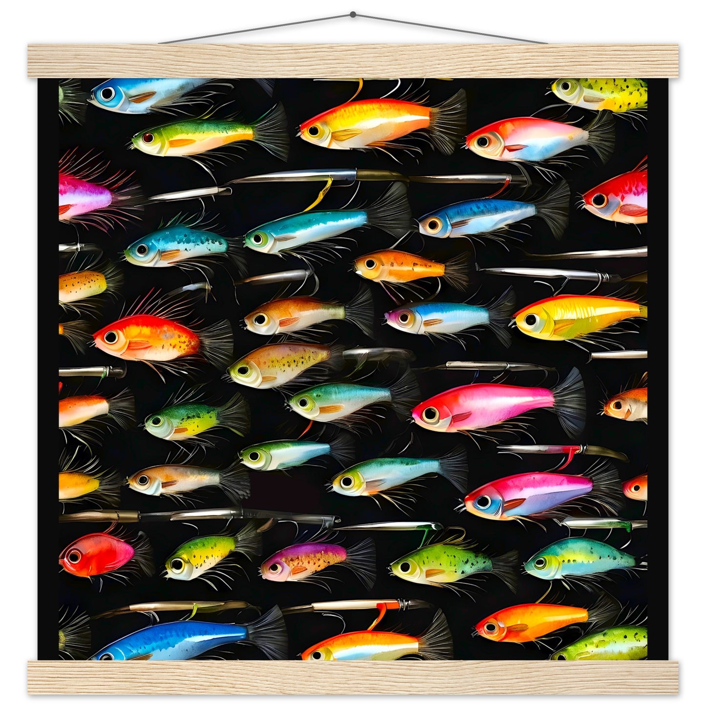 Fishing Lures || Premium Semi-Glossy Paper Poster with Hanger