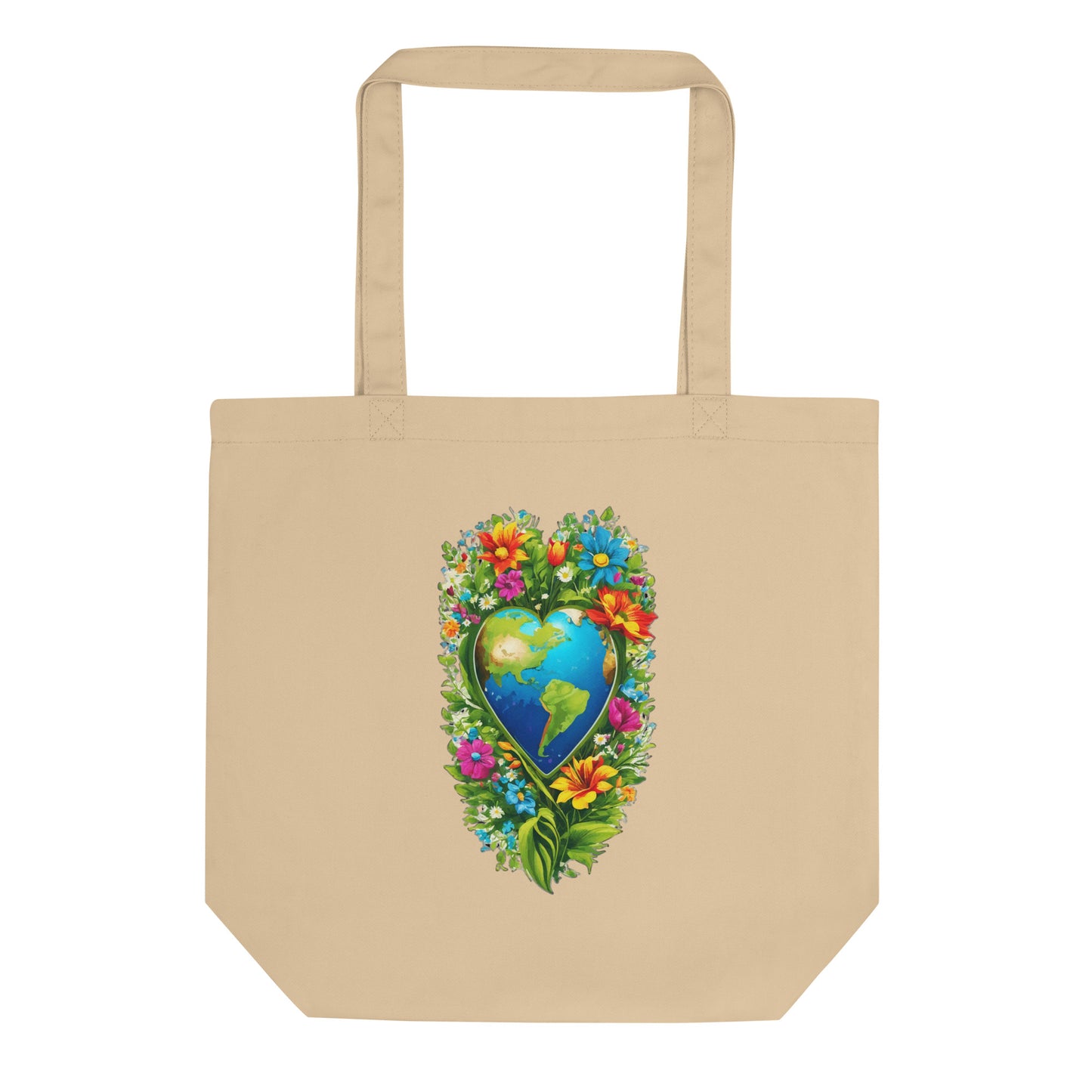 Earth Heart Reef, Tall || Eco Organic Cotton Tote