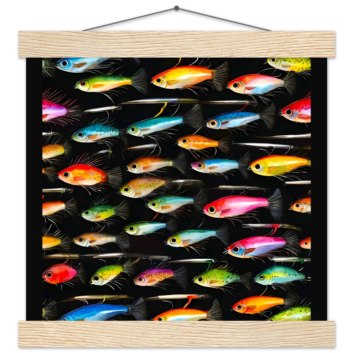 Fishing Lures || Premium Semi-Glossy Paper Poster with Hanger