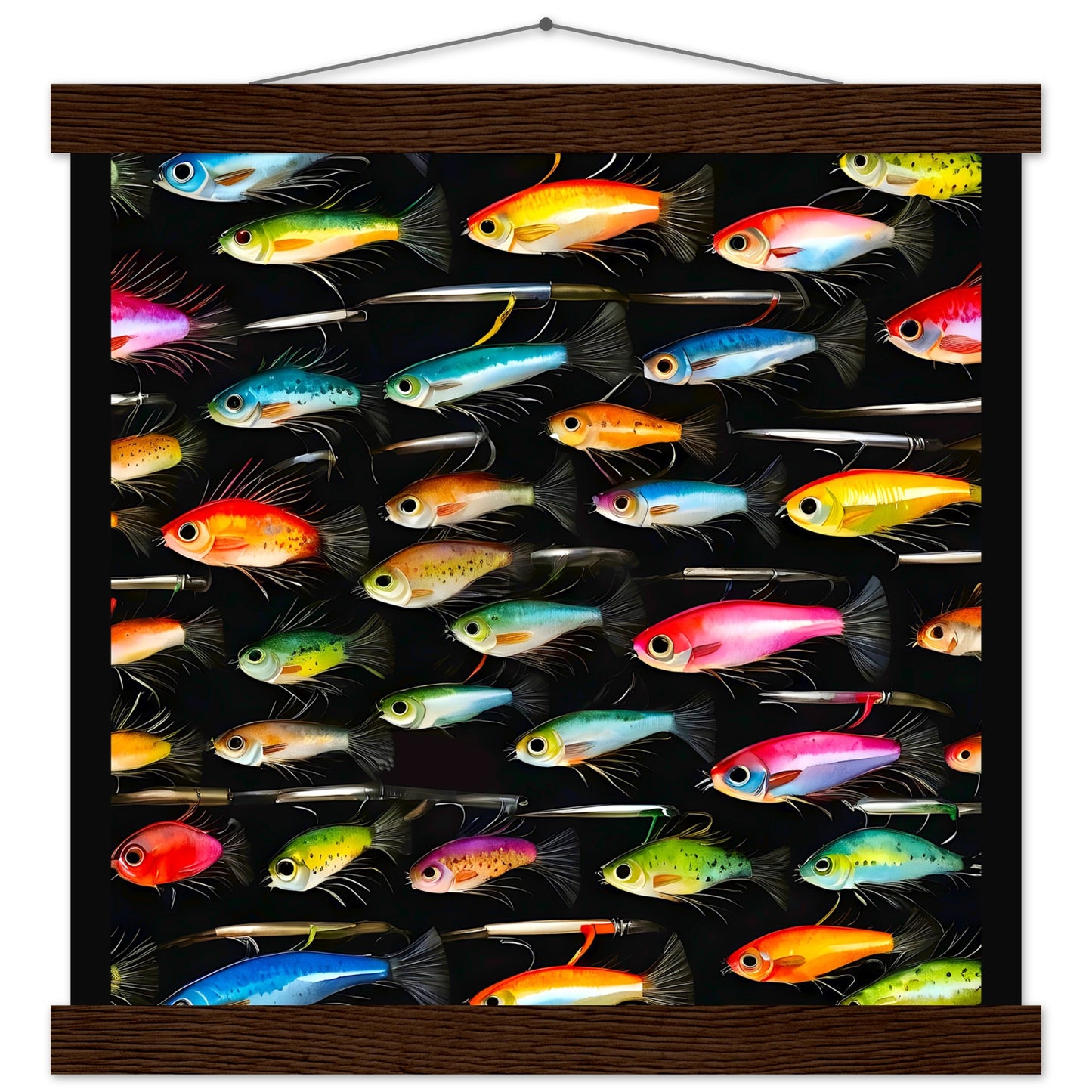 Fishing Lures || Premium Semi-Glossy Paper Poster with Hanger