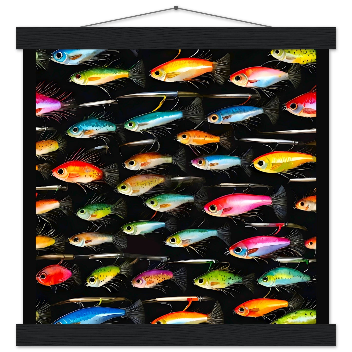 Fishing Lures || Premium Semi-Glossy Paper Poster with Hanger