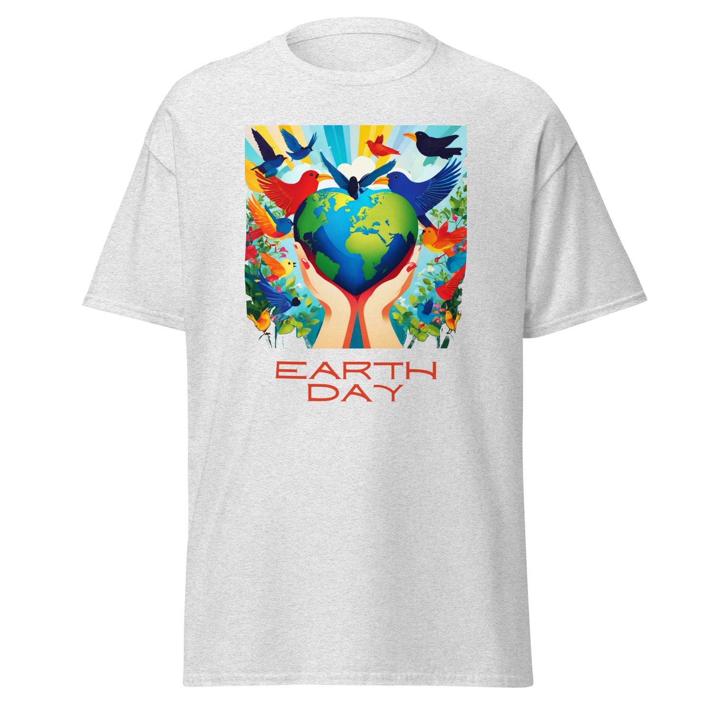 Tag der Erde, Herz Erde & Vögel || Klassisches T-Shirt
