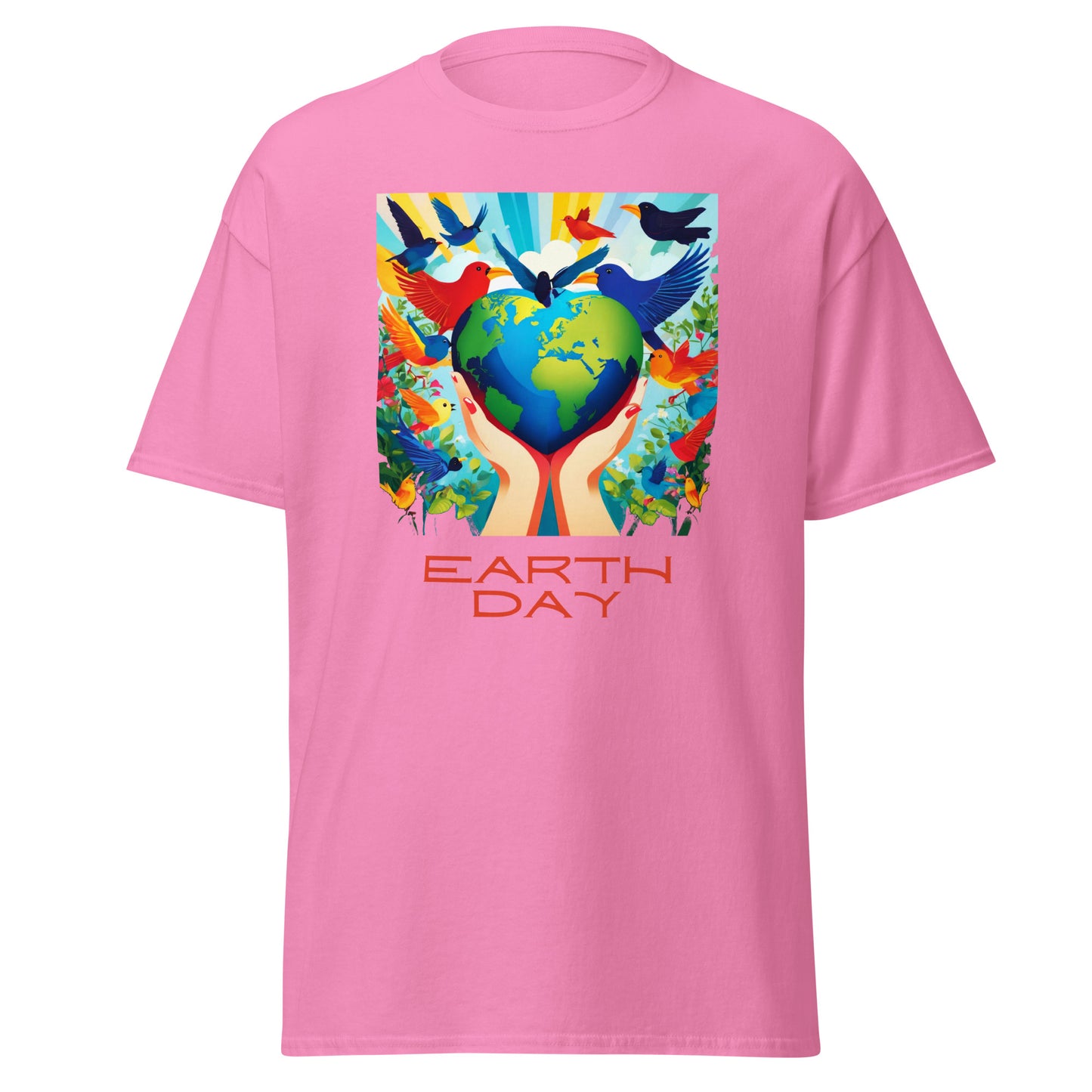 Tag der Erde, Herz Erde & Vögel || Klassisches T-Shirt
