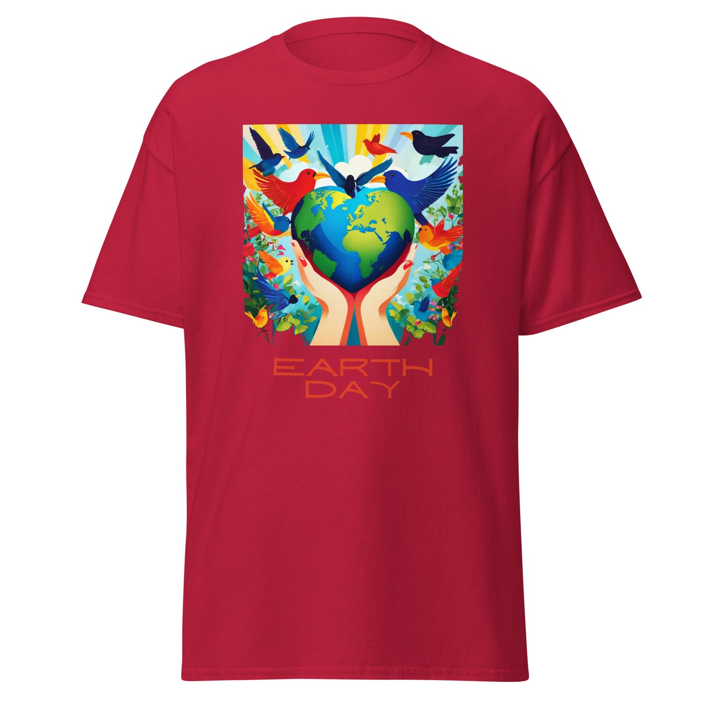 Tag der Erde, Herz Erde & Vögel || Klassisches T-Shirt