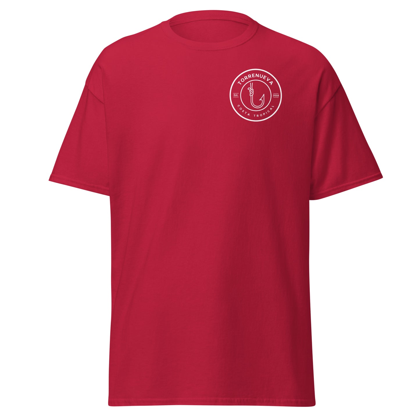 Torrenueva Costa, Est. 2018, Fish Hook Crest & Back || Klassisches T-Shirt