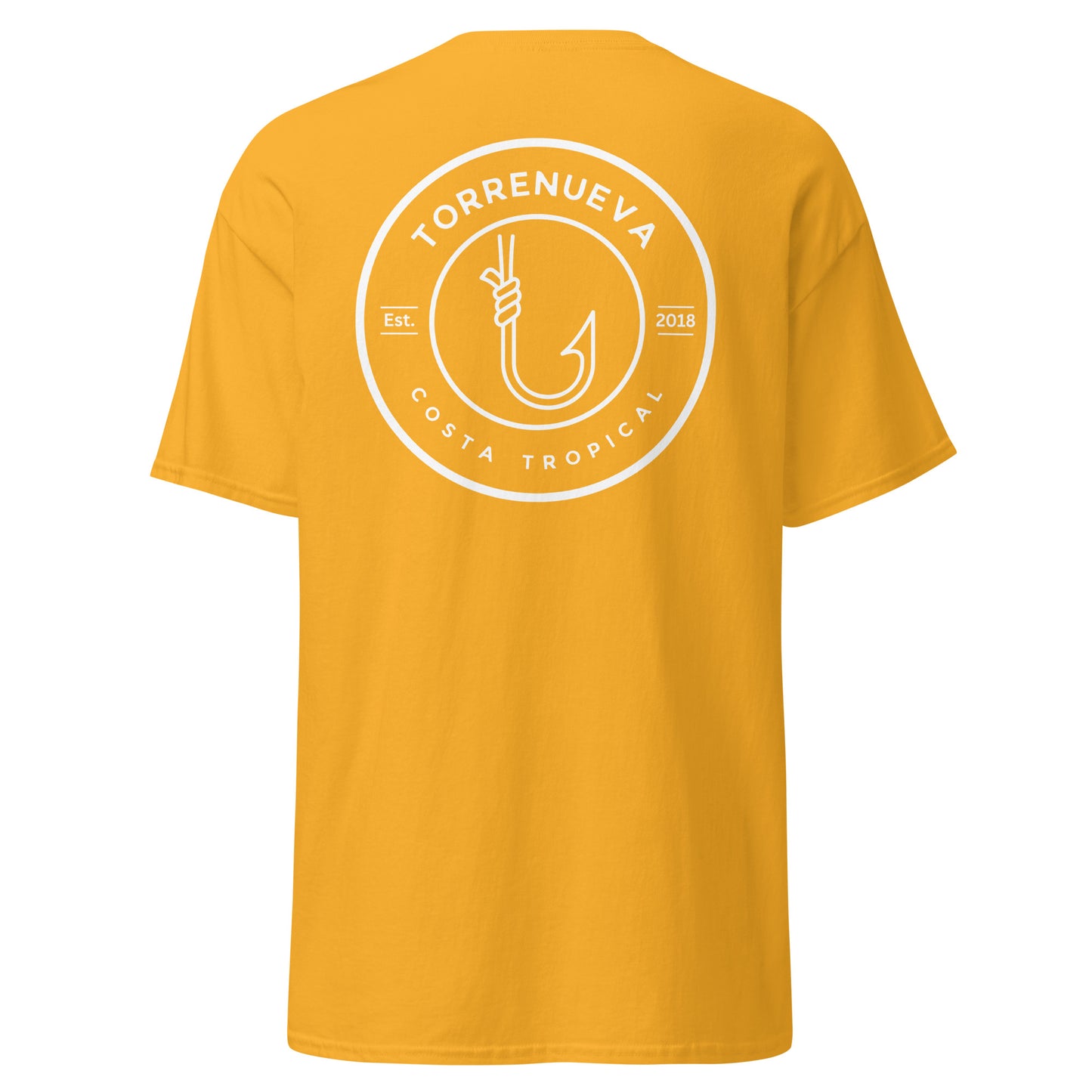 Torrenueva Costa, Est. 2018, Fish Hook Crest & Back || Klassisches T-Shirt