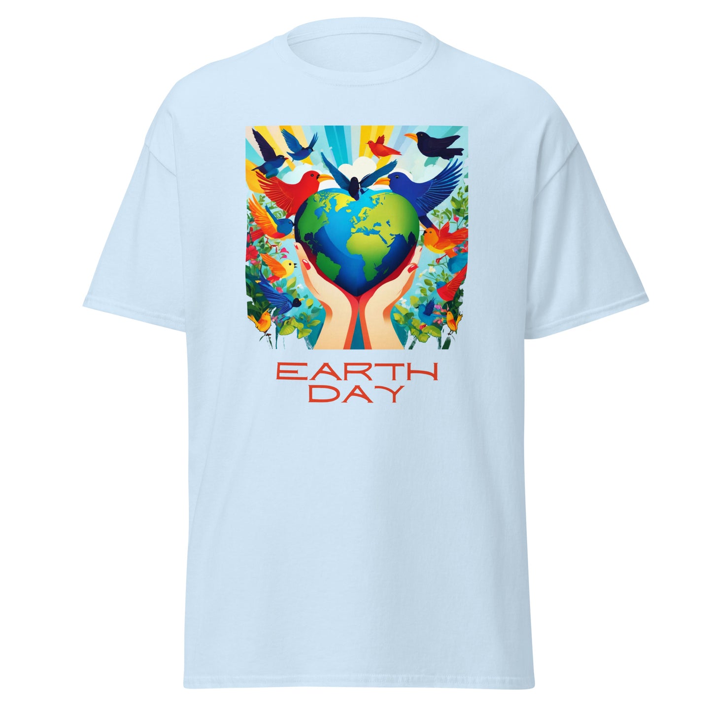 Tag der Erde, Herz Erde & Vögel || Klassisches T-Shirt