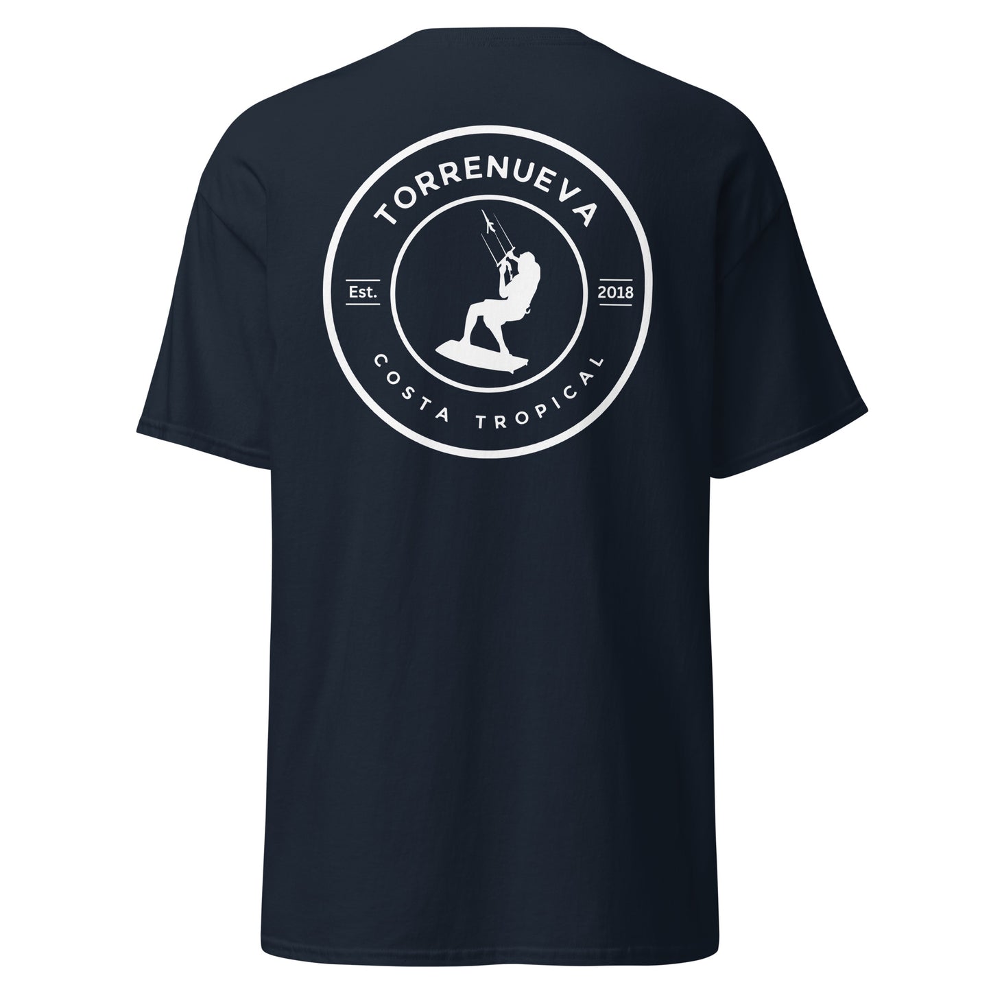 Torrenueva Costa, Est. 2018, Kite Surfer Crest & Back || Klassisches T-Shirt