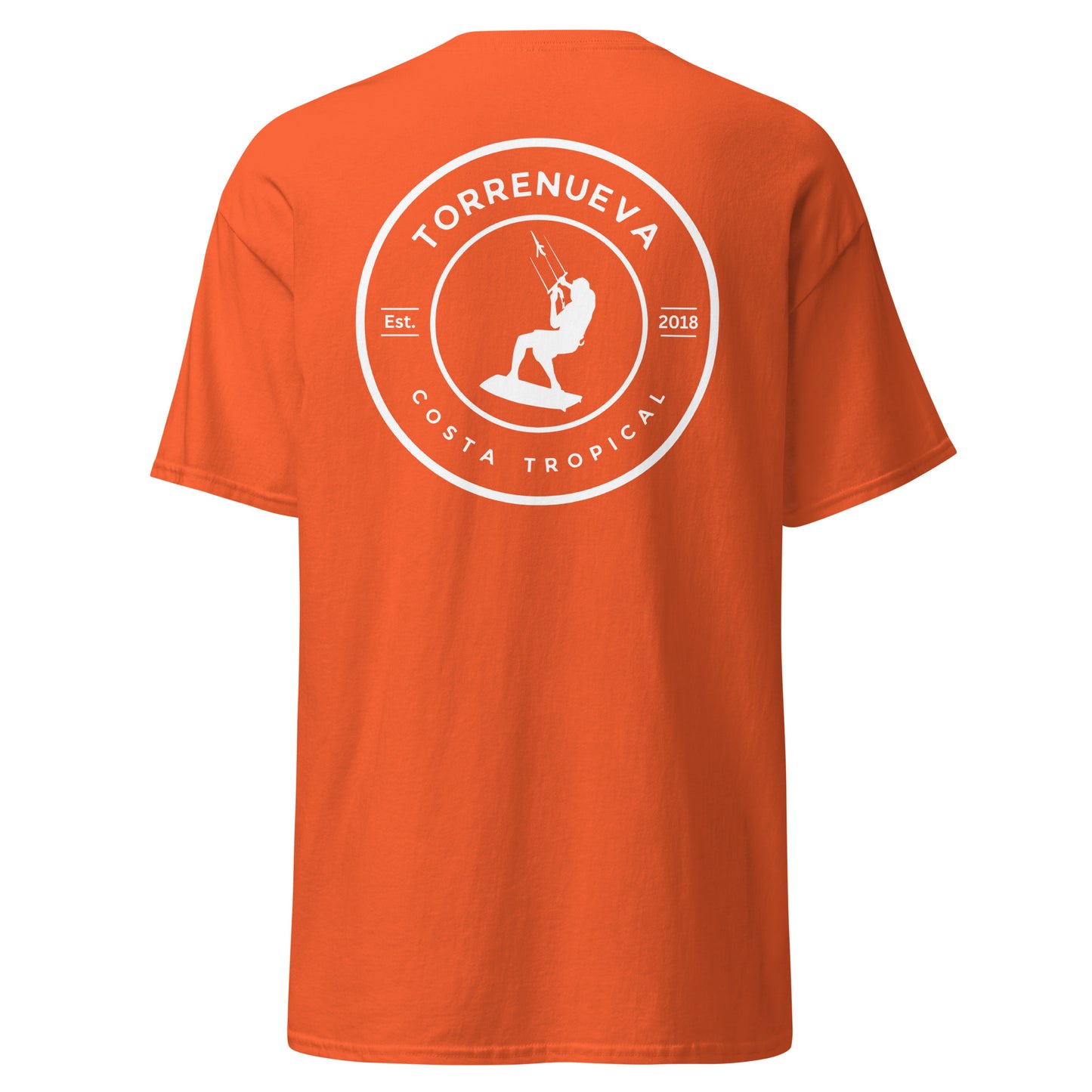 Torrenueva Costa, Est. 2018, Kite Surfer Crest & Back || Klassisches T-Shirt