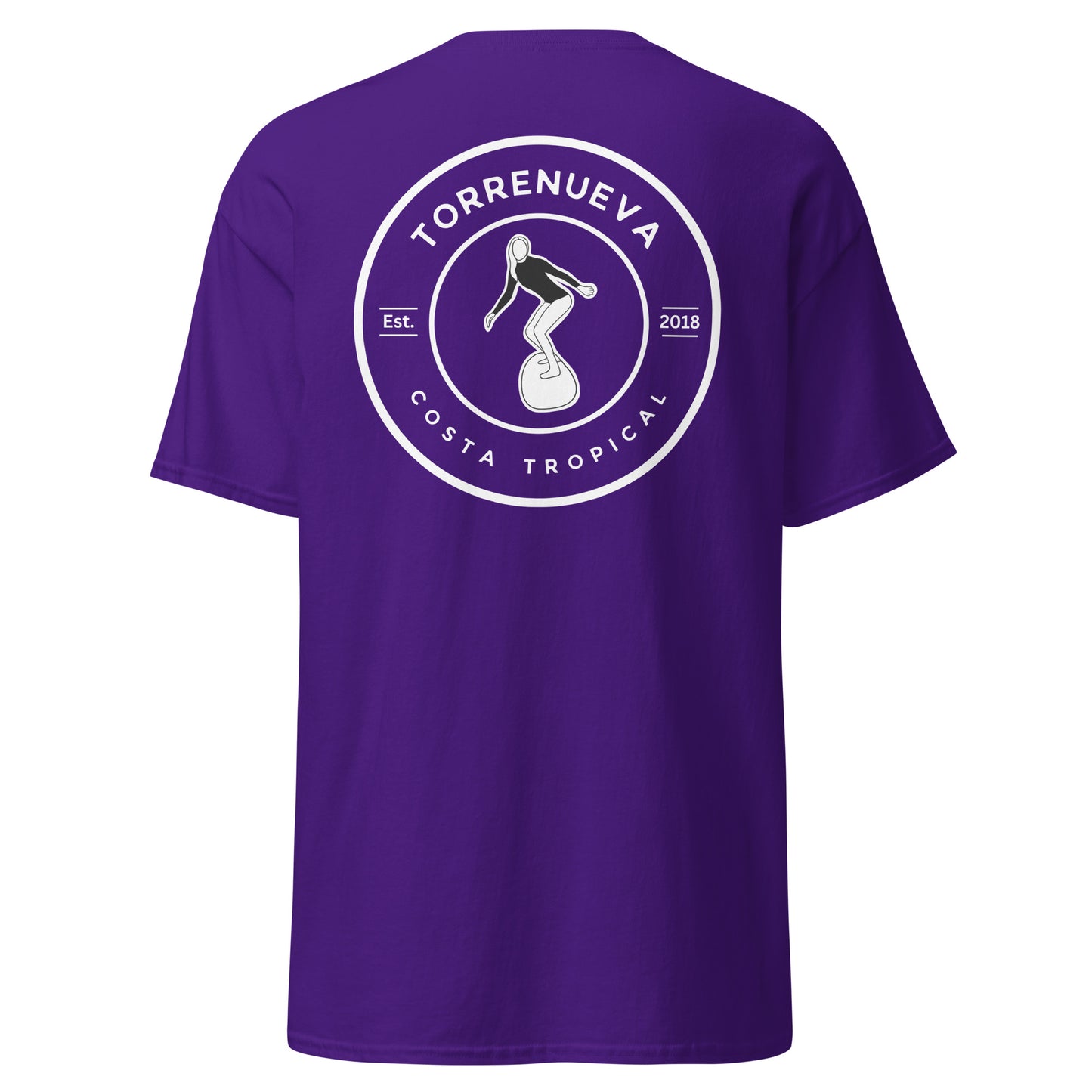 Torrenueva Costa Est. 2018, Surfer Girl Crest & Back || Klassisches T-Shirt