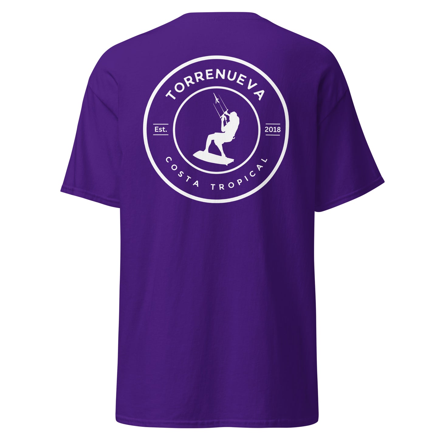 Torrenueva Costa, Est. 2018, Kite Surfer Crest & Back || Klassisches T-Shirt