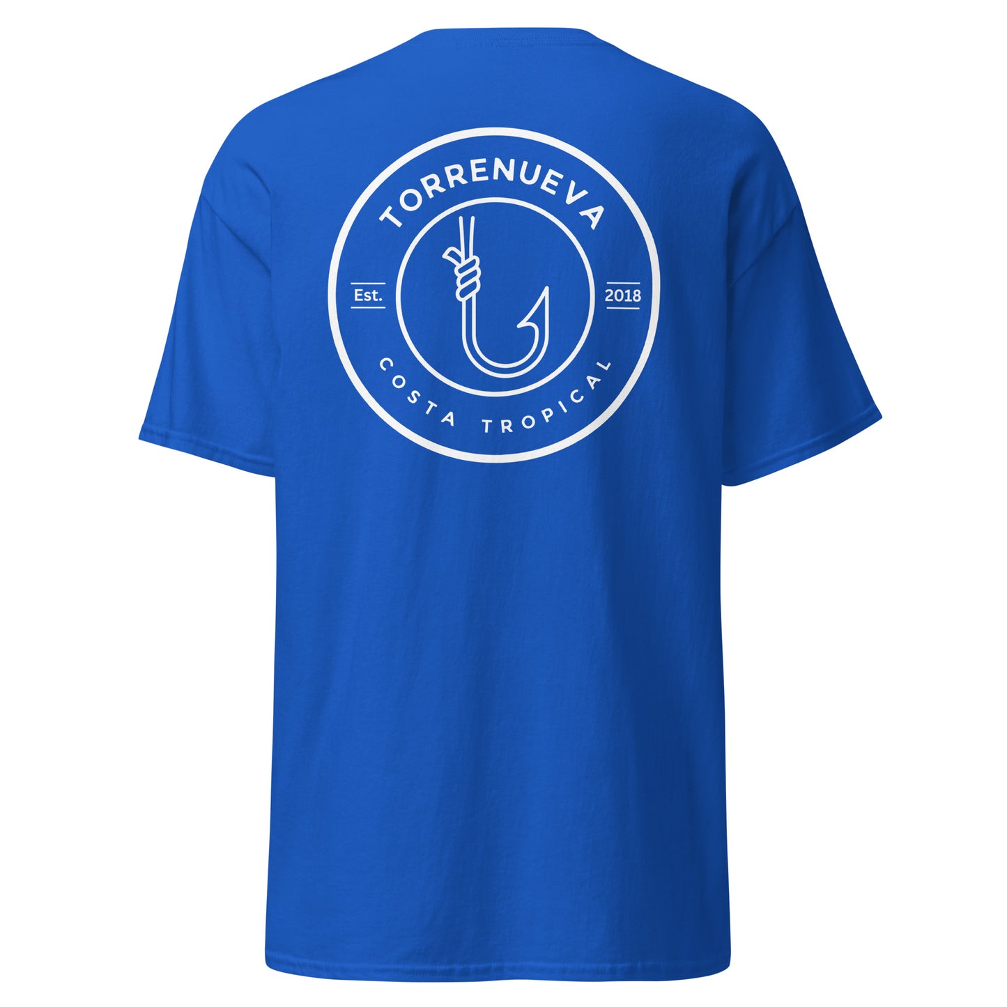 Torrenueva Costa, Est. 2018, Fish Hook Crest & Back || Klassisches T-Shirt